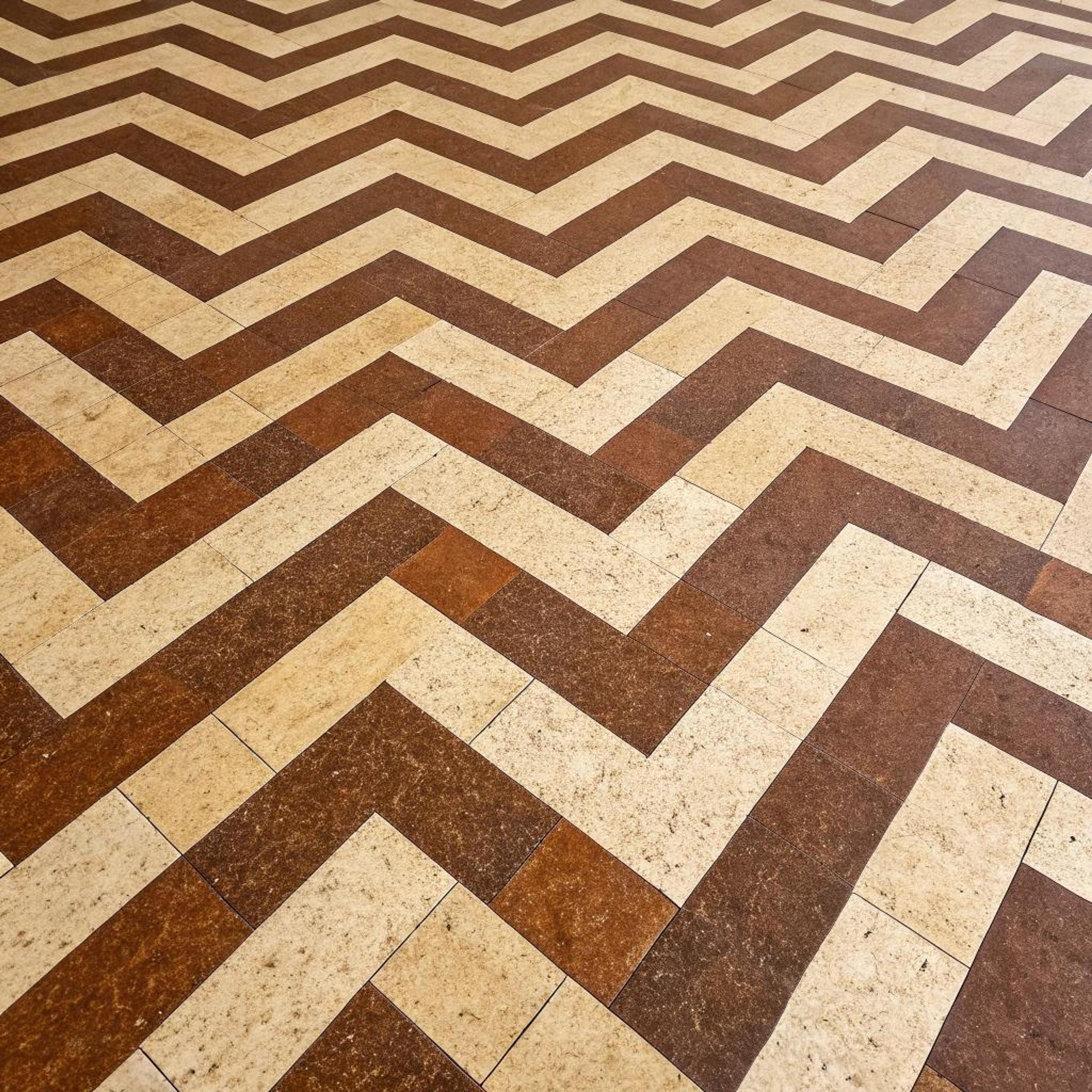 Zigzag vloer voor diepte