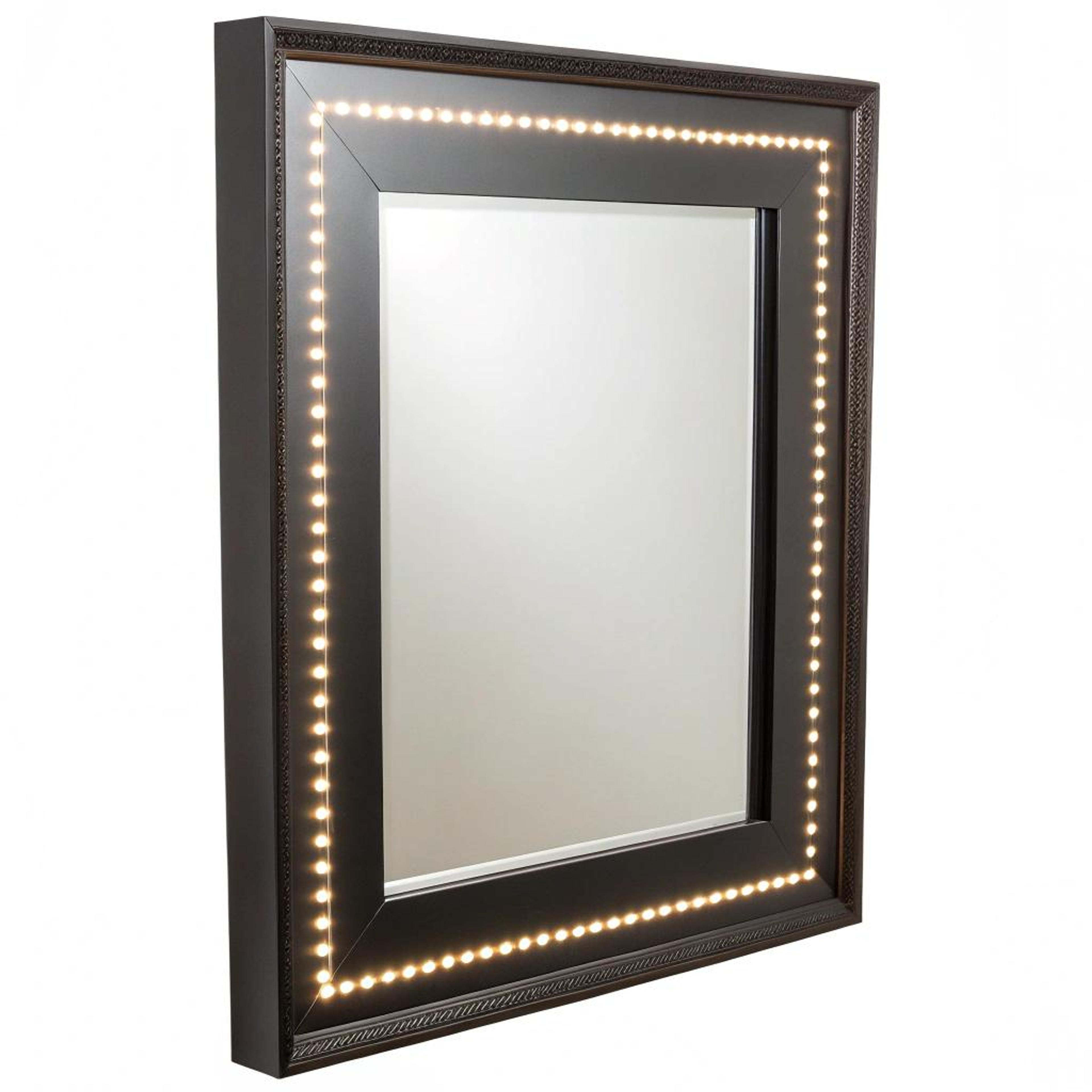 Mat zwart frame met led
