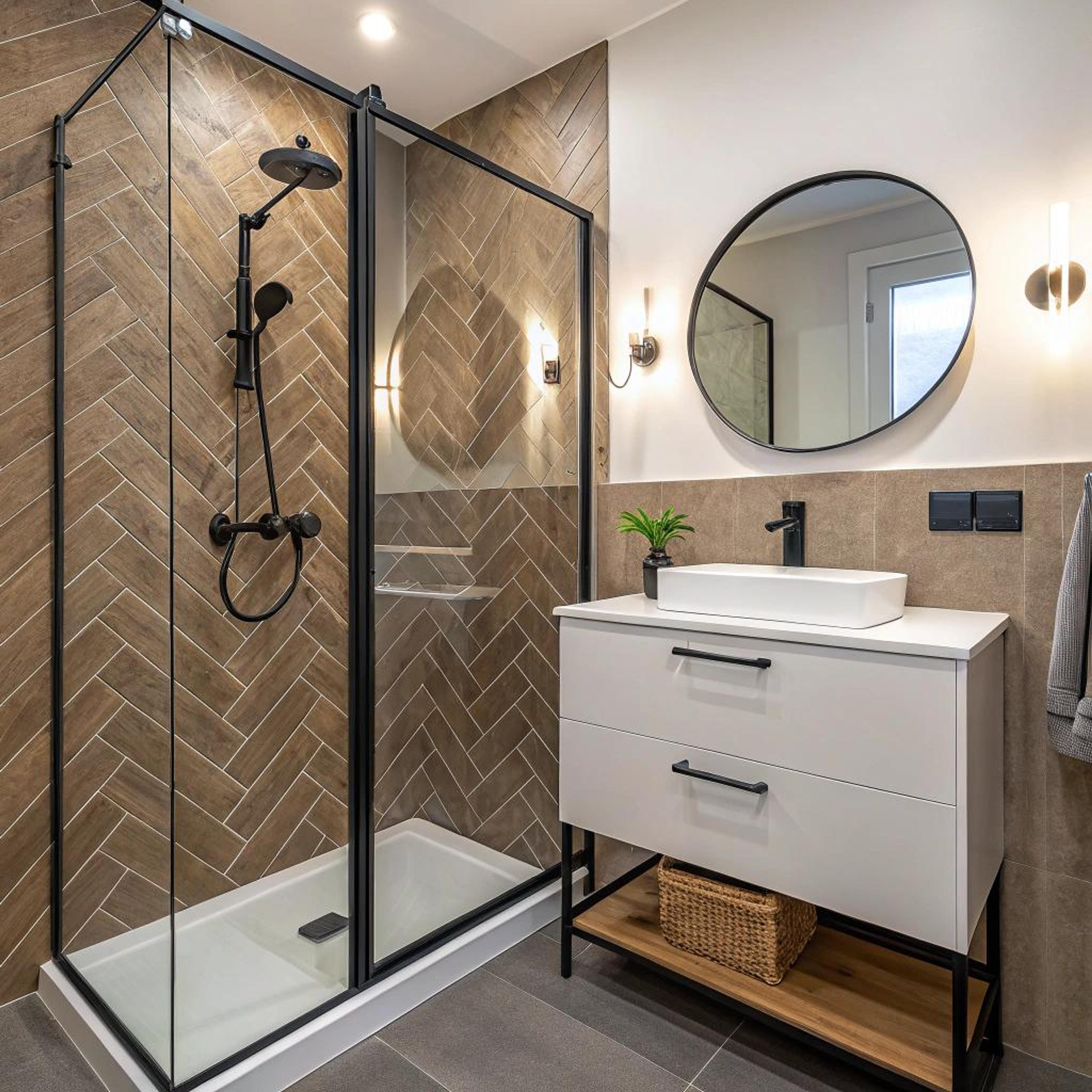 Textuur door visgraat tegels