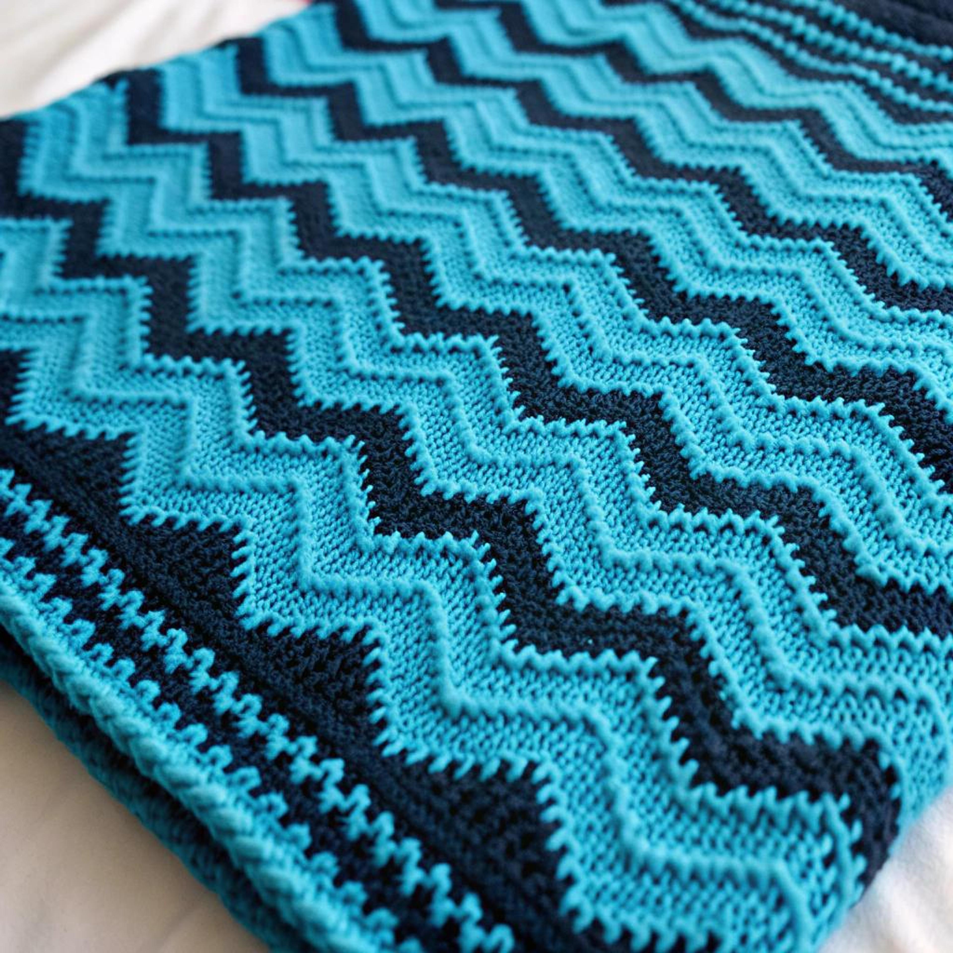 Knitted chevron voor kleurenergie