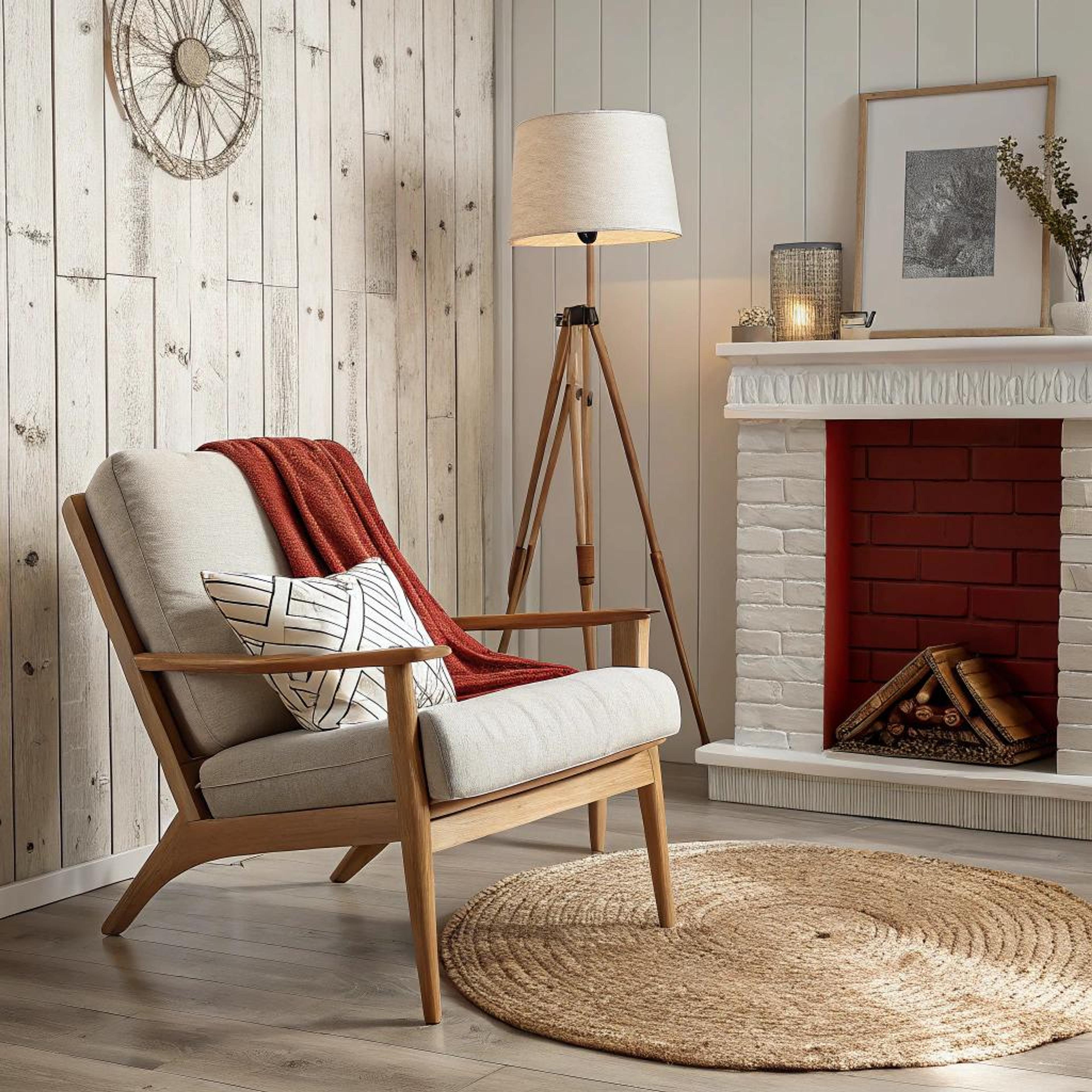 Warme tinten met moderne lambrisering