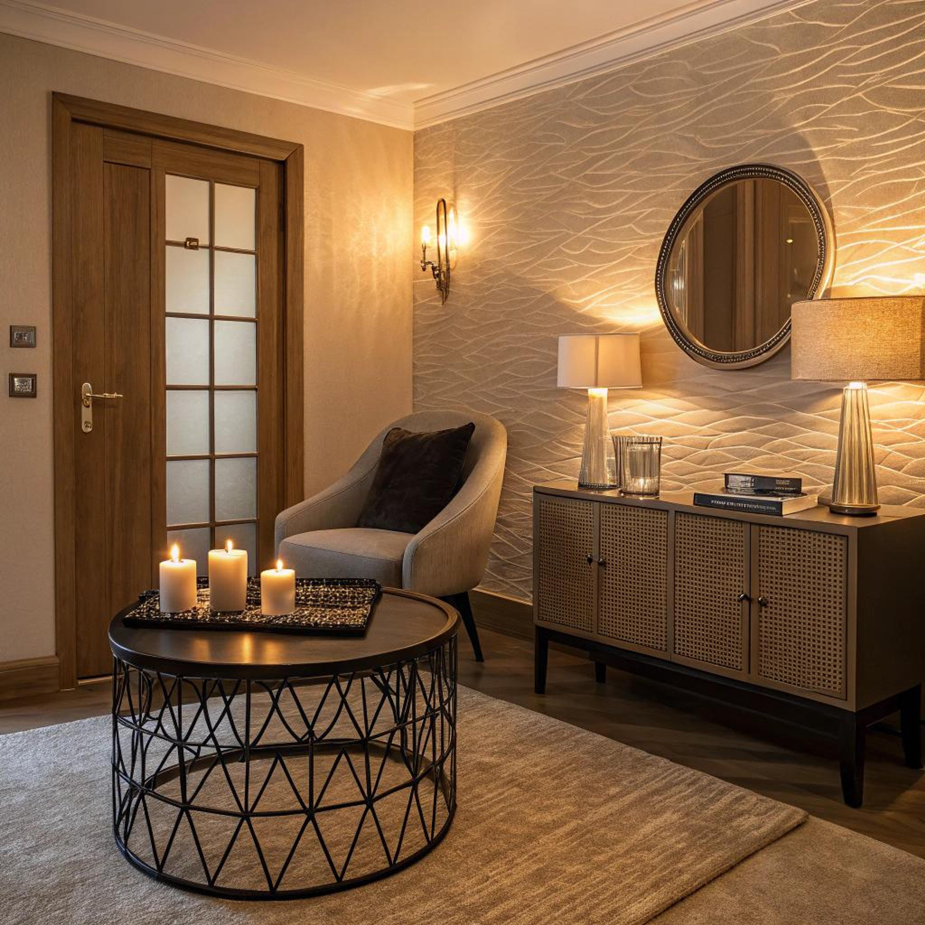 Kaarslicht op zwart metaal