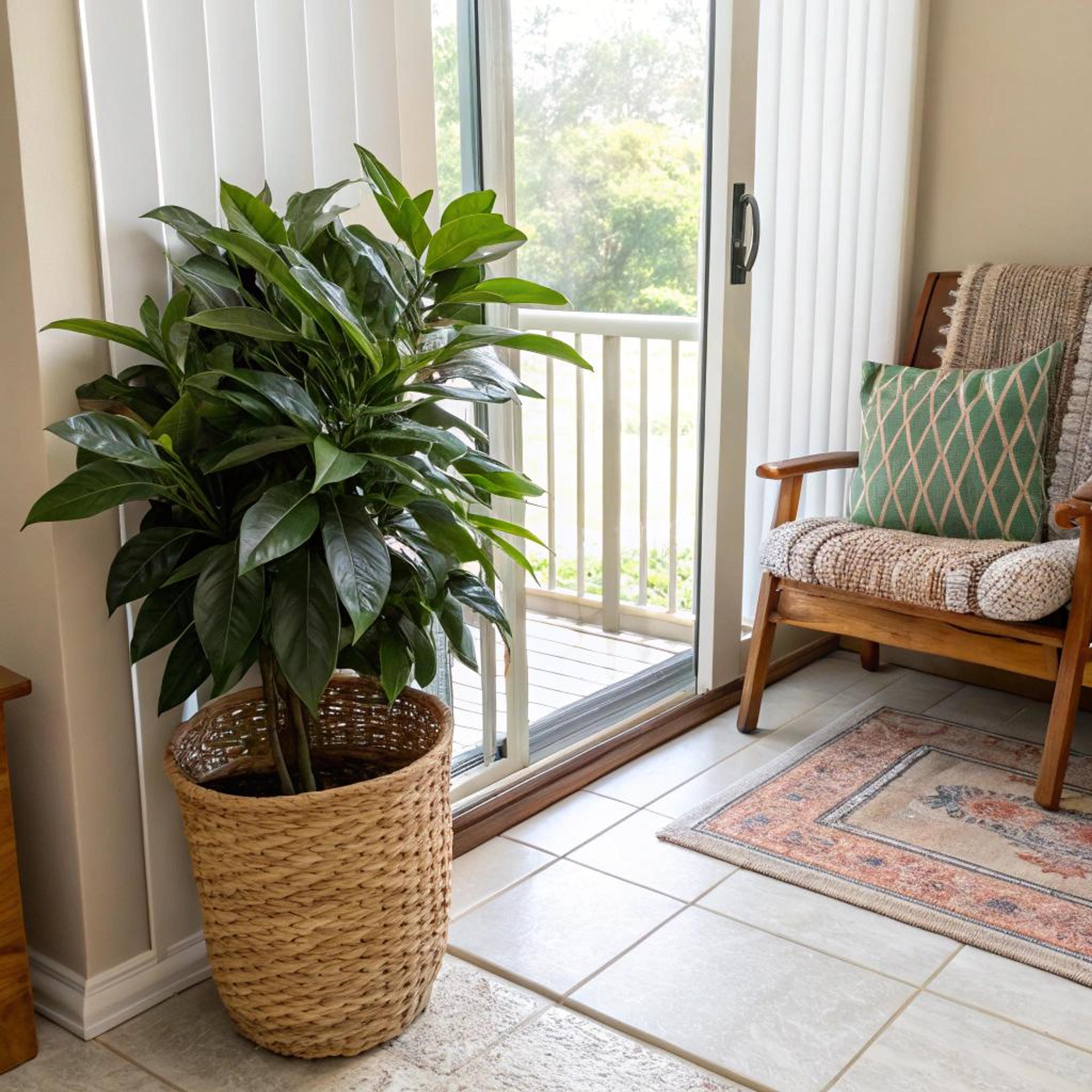 Levendige hoek met ombre-accenten