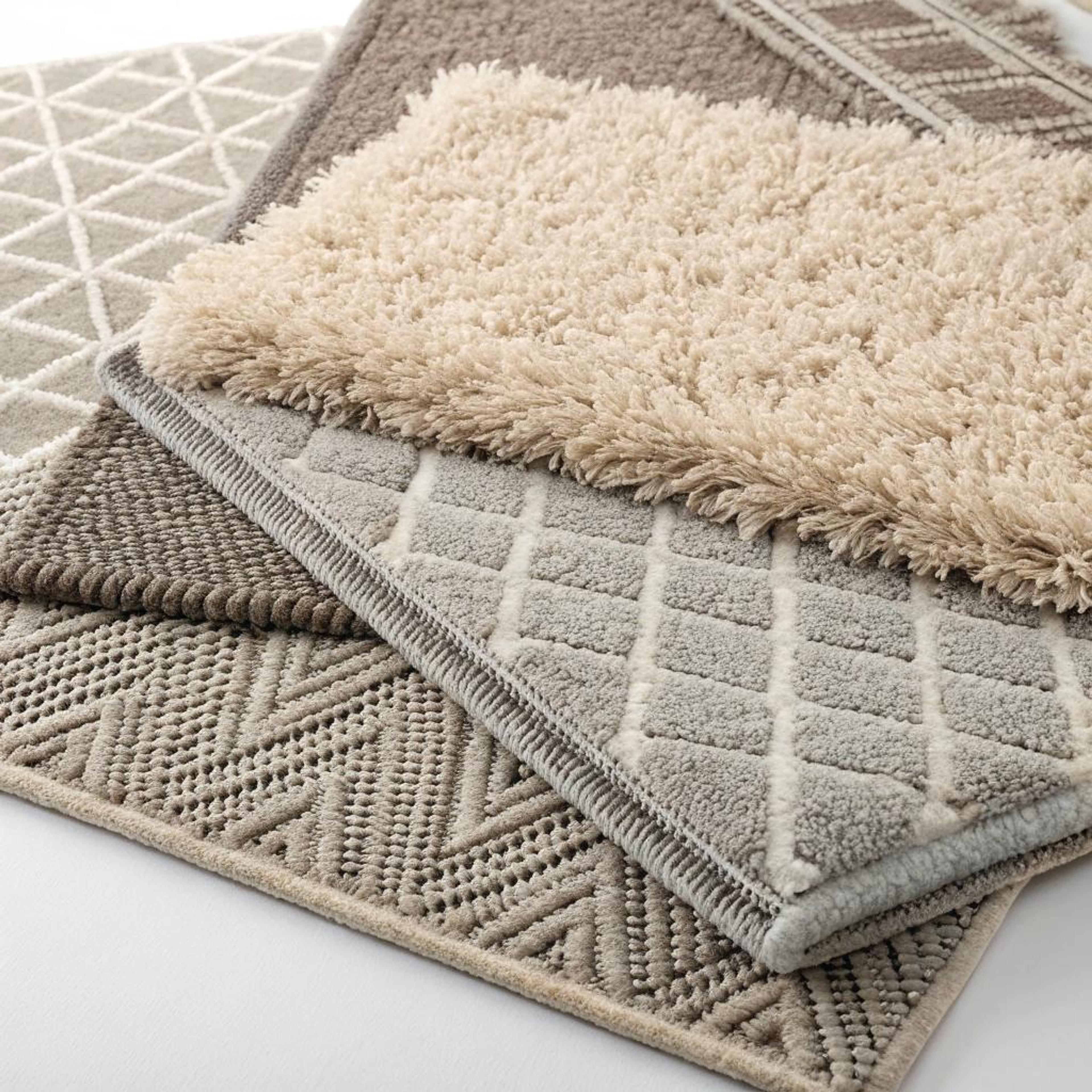 Vloerkleed layering met texturen