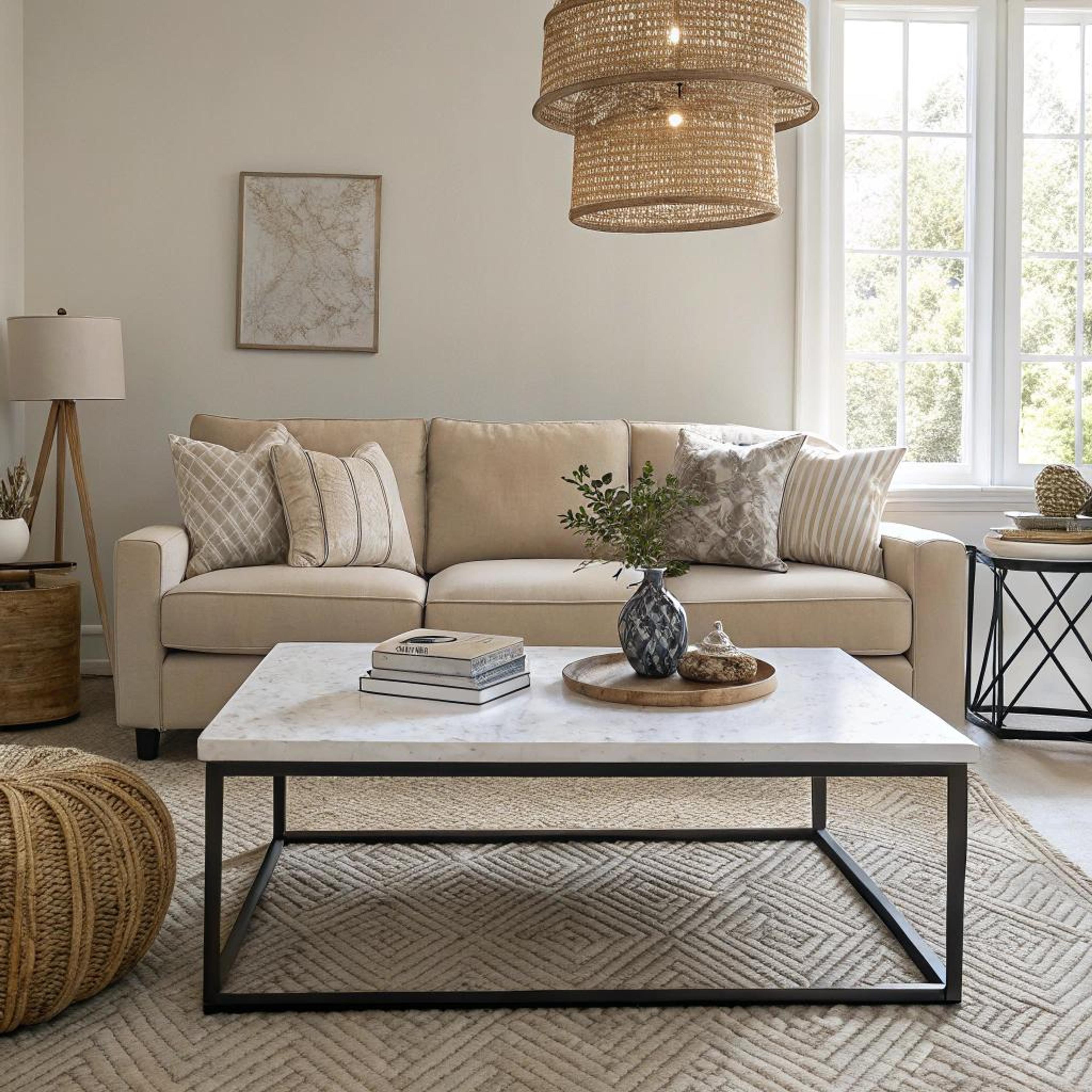 Groot vloerkleed voor samenhang