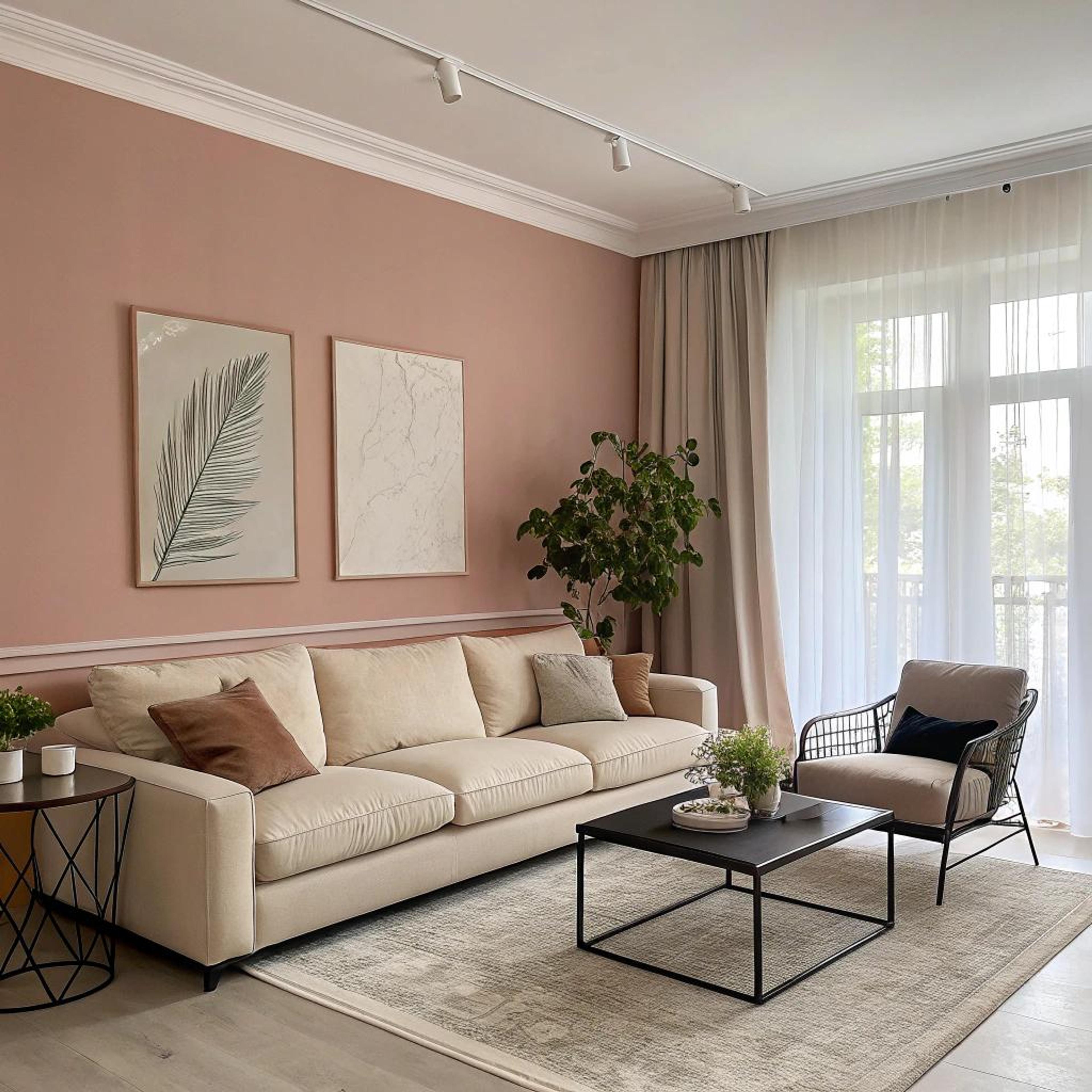Serene sfeer met blushroze
