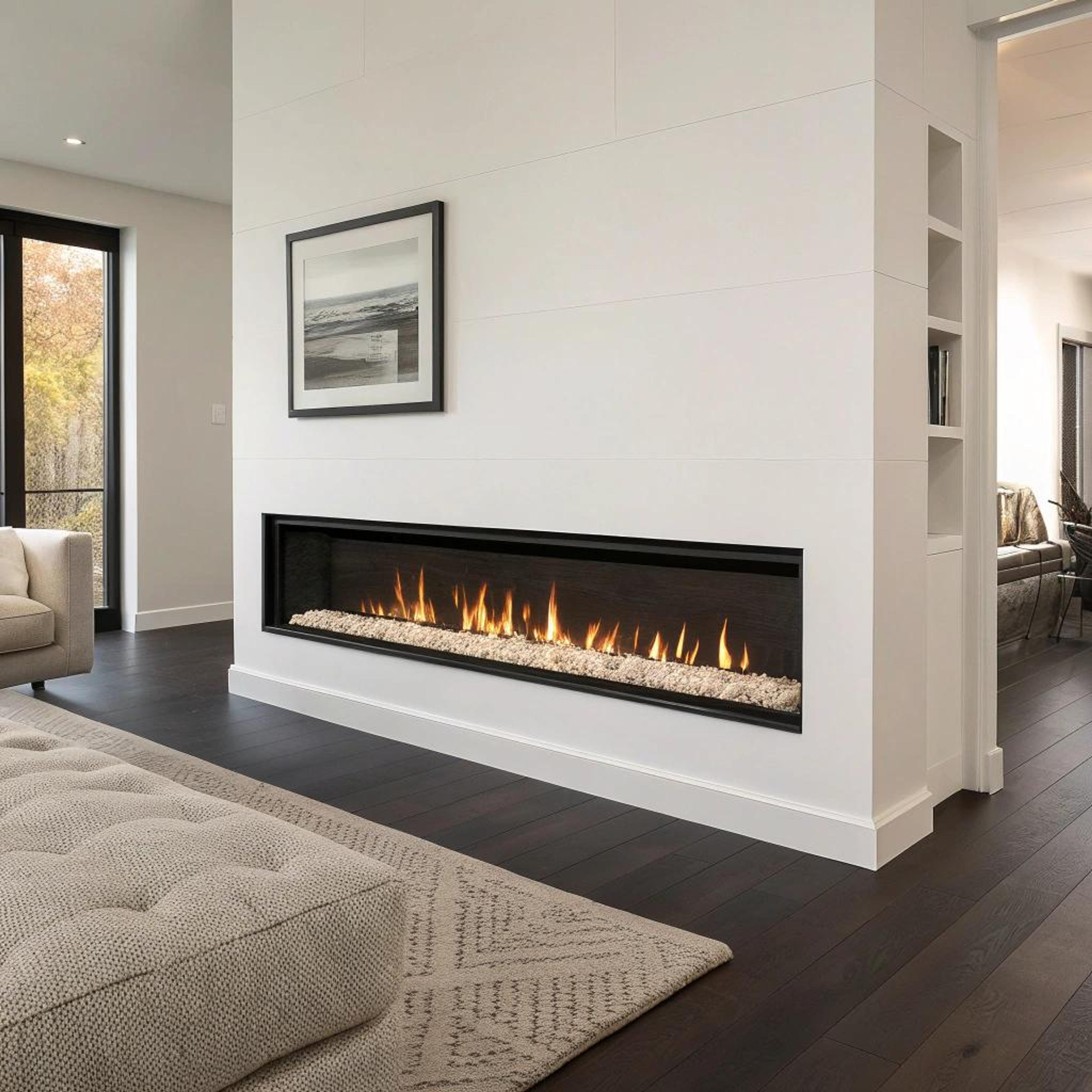 Modern haard als eyecatcher