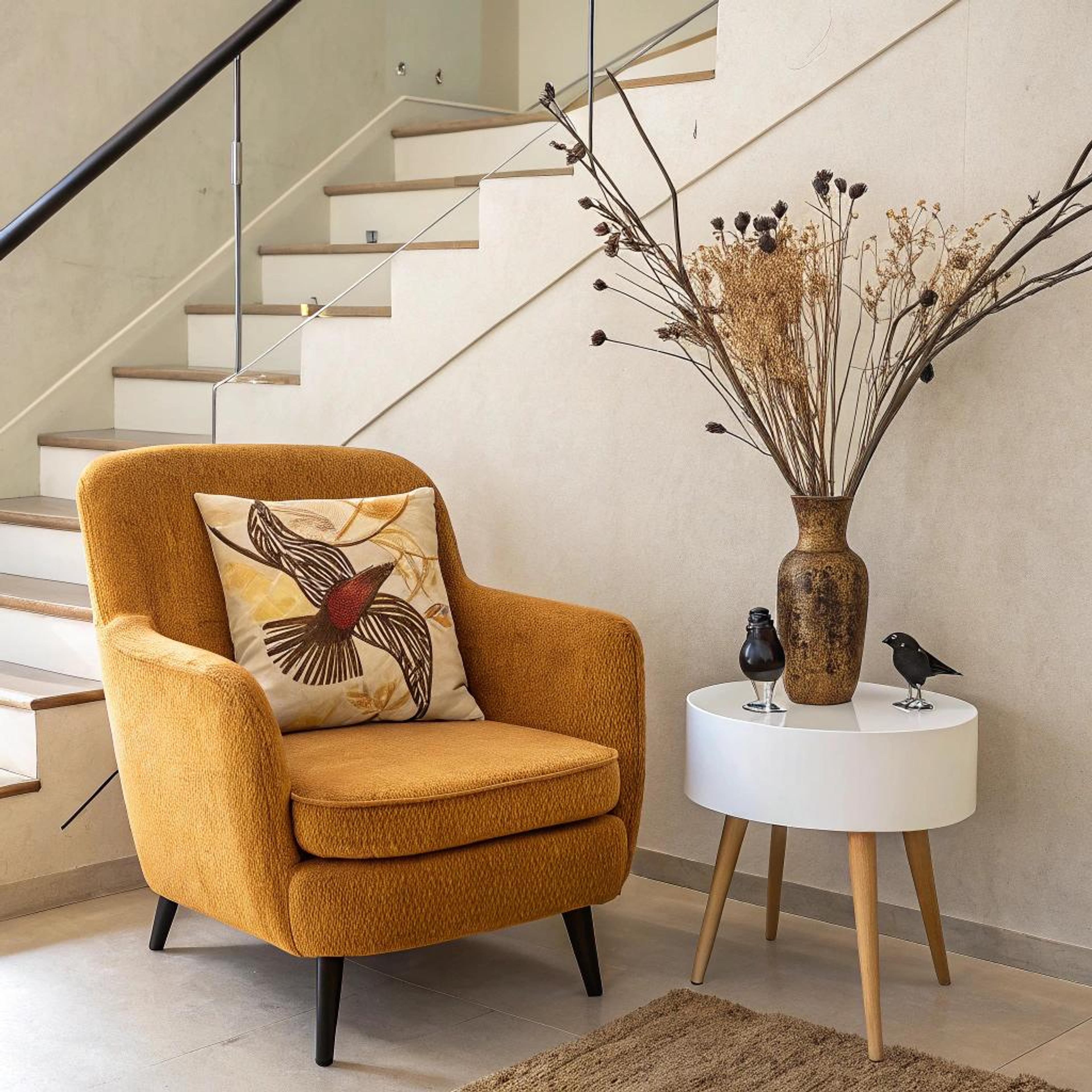 Organisch hoekje met ronde tafel