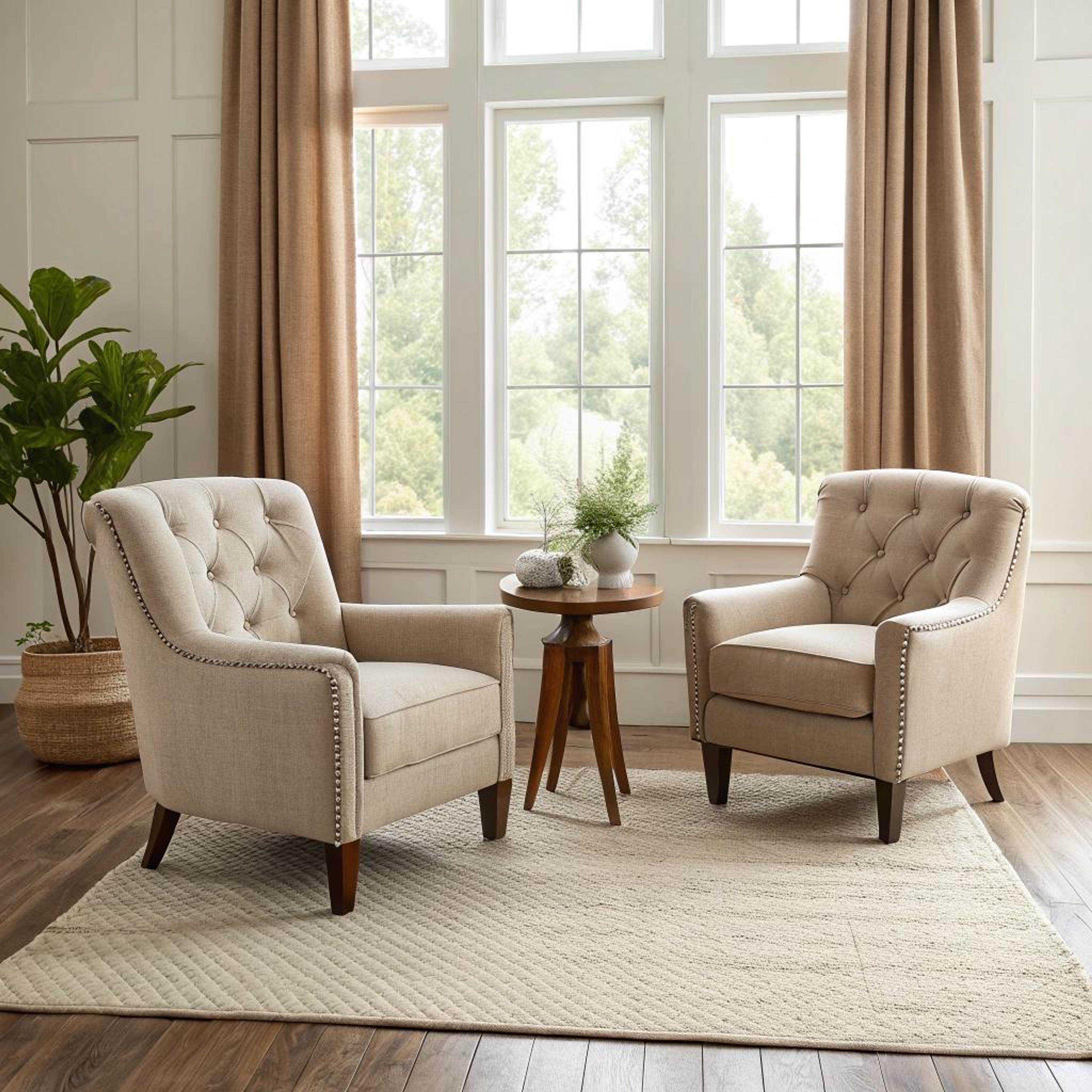 Neutrale rust rond oorfauteuils