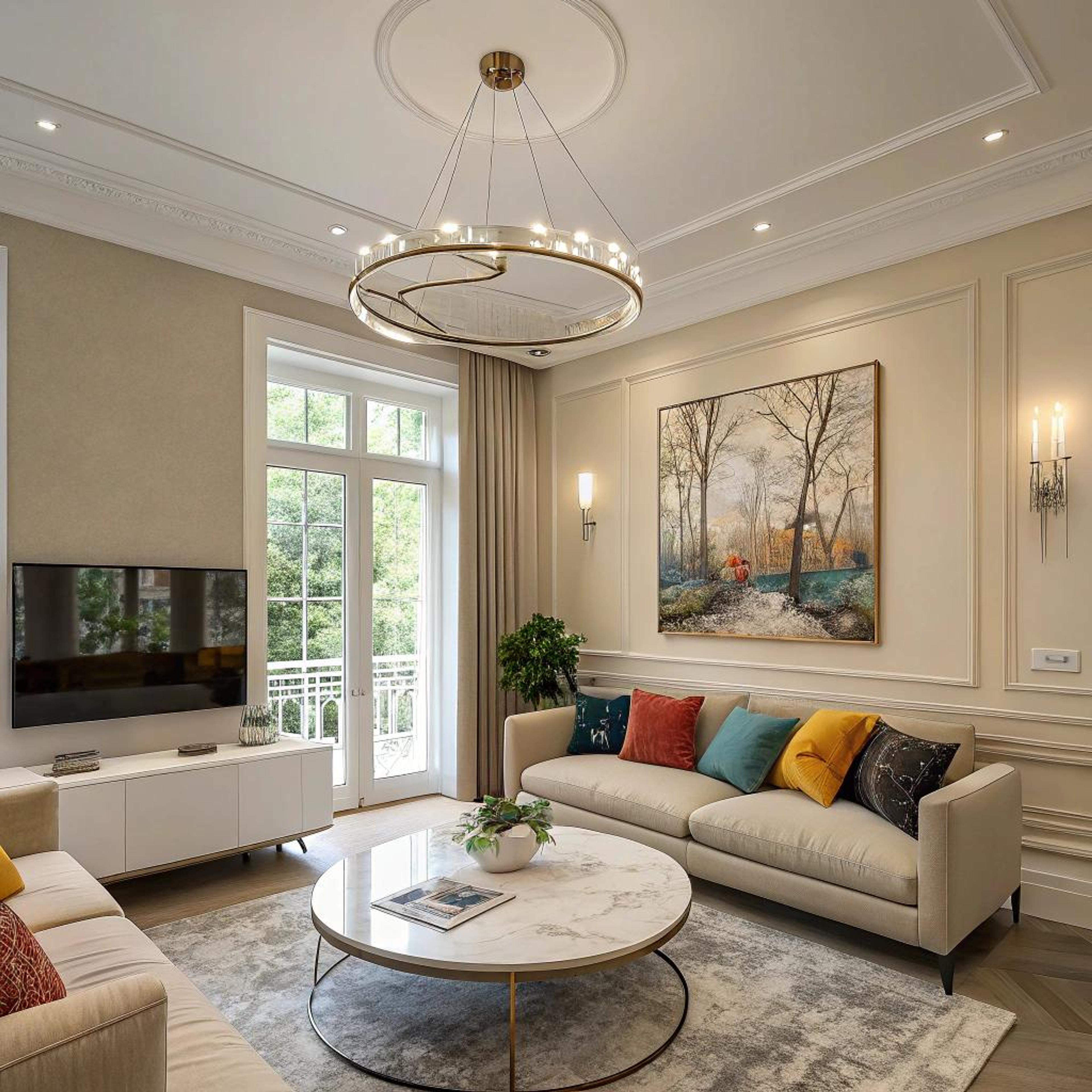 Luxe sfeer met kroonluchter
