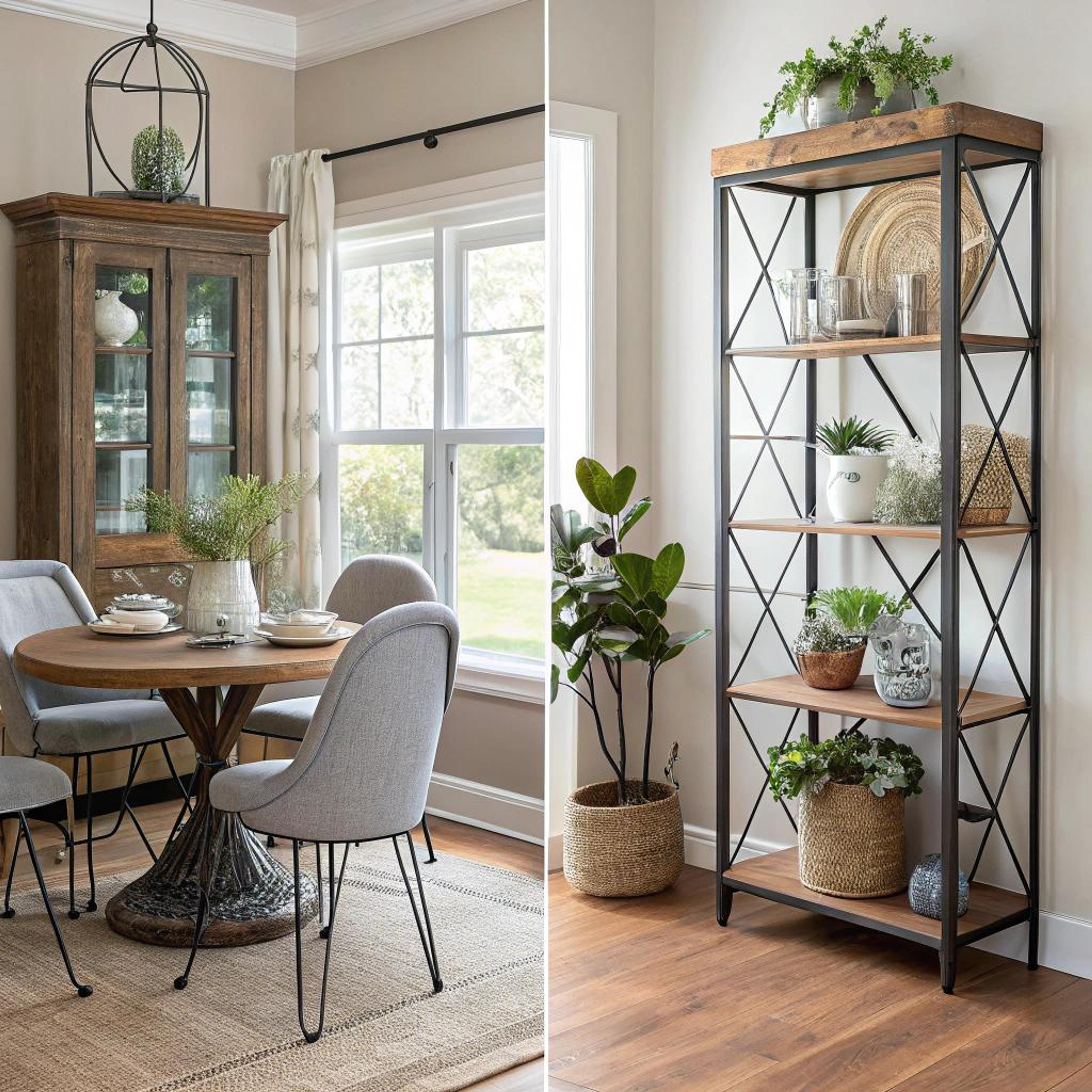 Ronde tafel in zonlicht