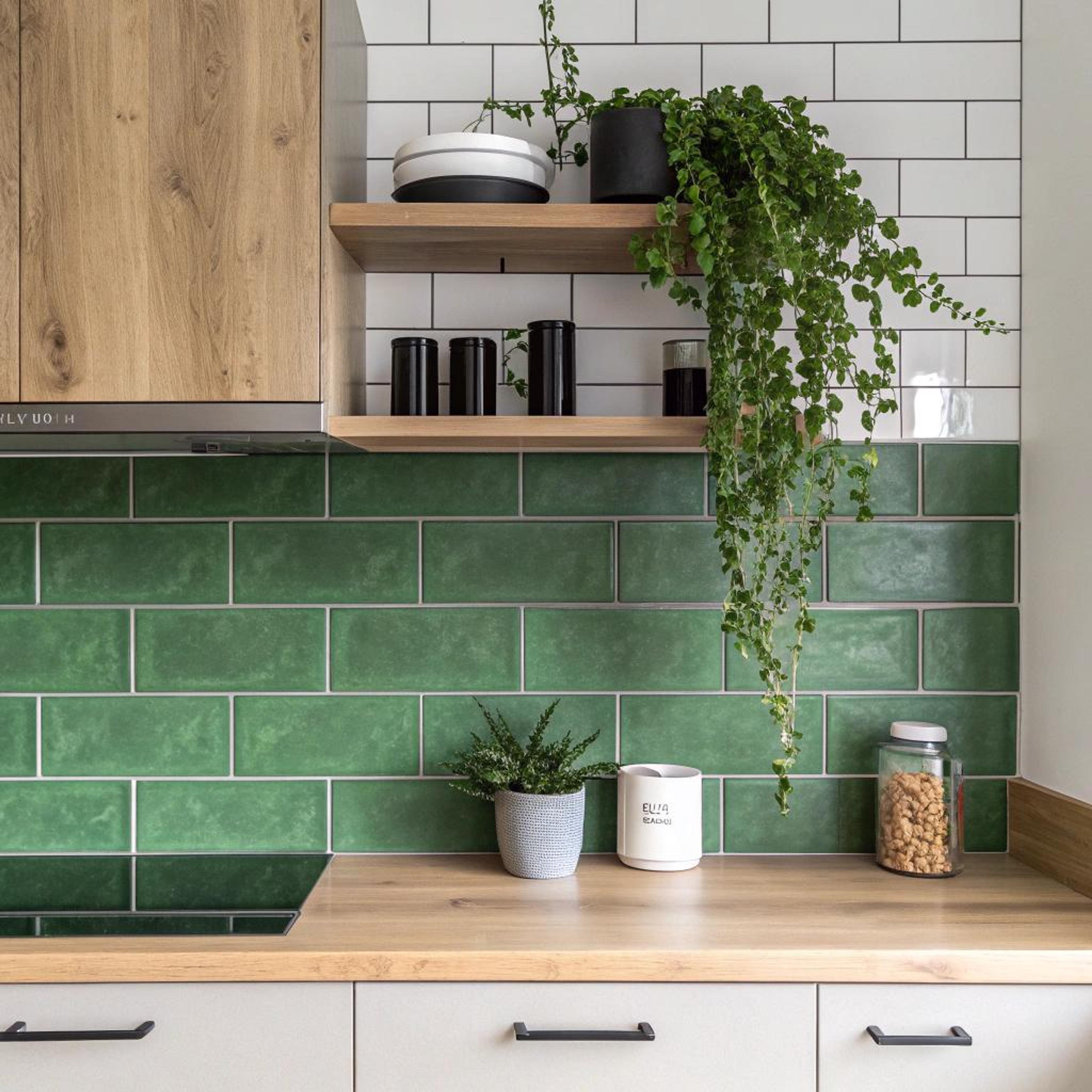 Levendige groene zellige basis