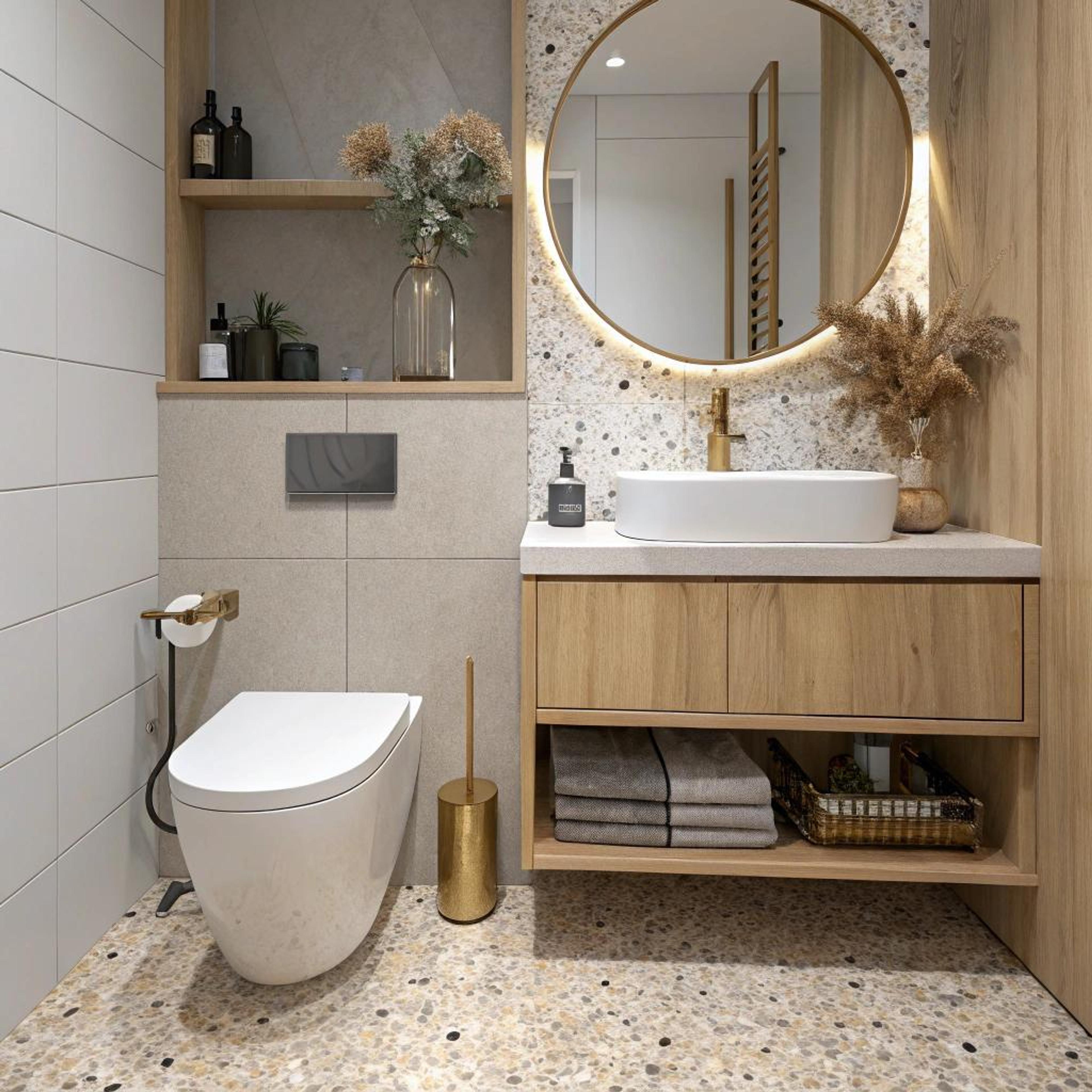 Terrazzo vloer voor samenhang