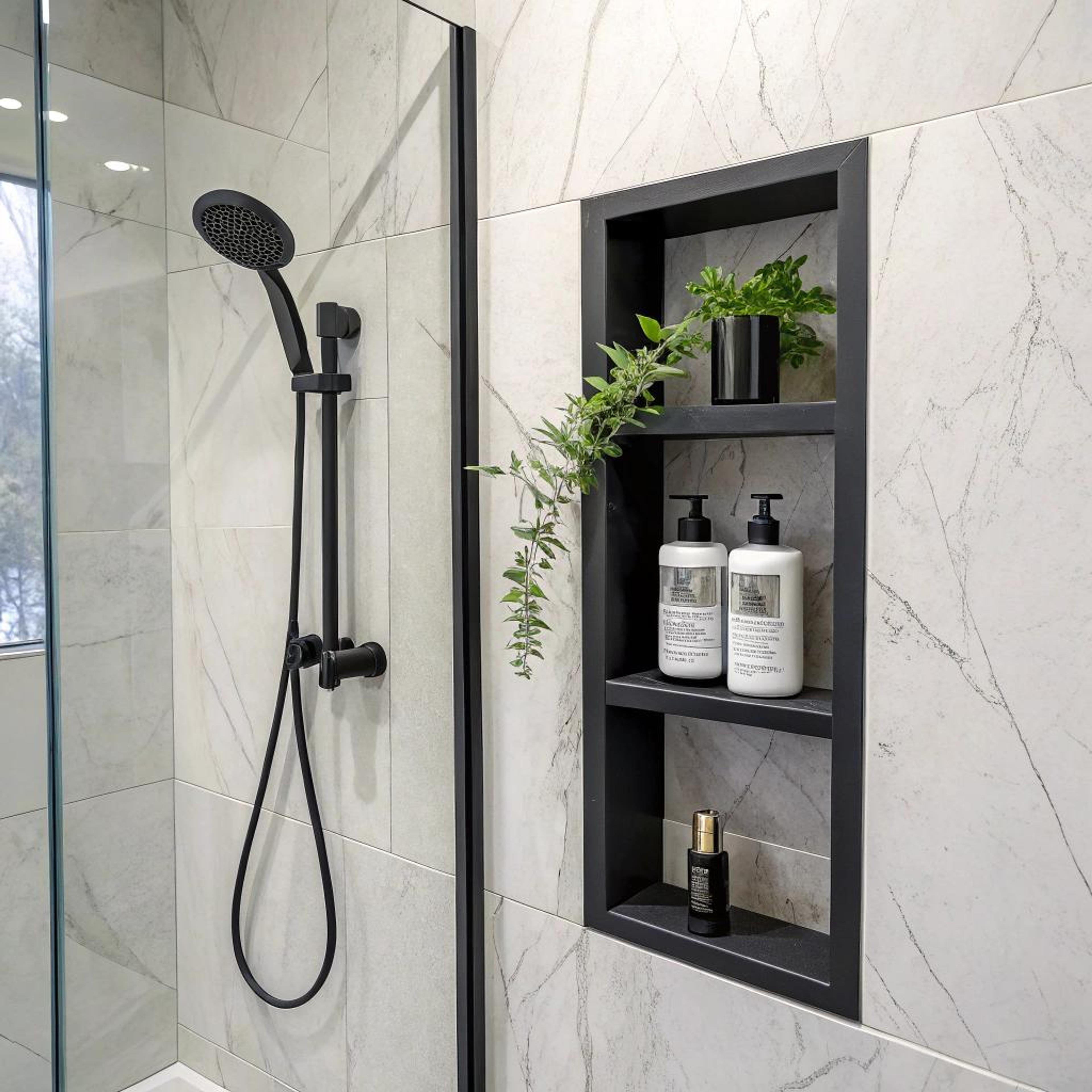 Zwarte nis met marmerlook