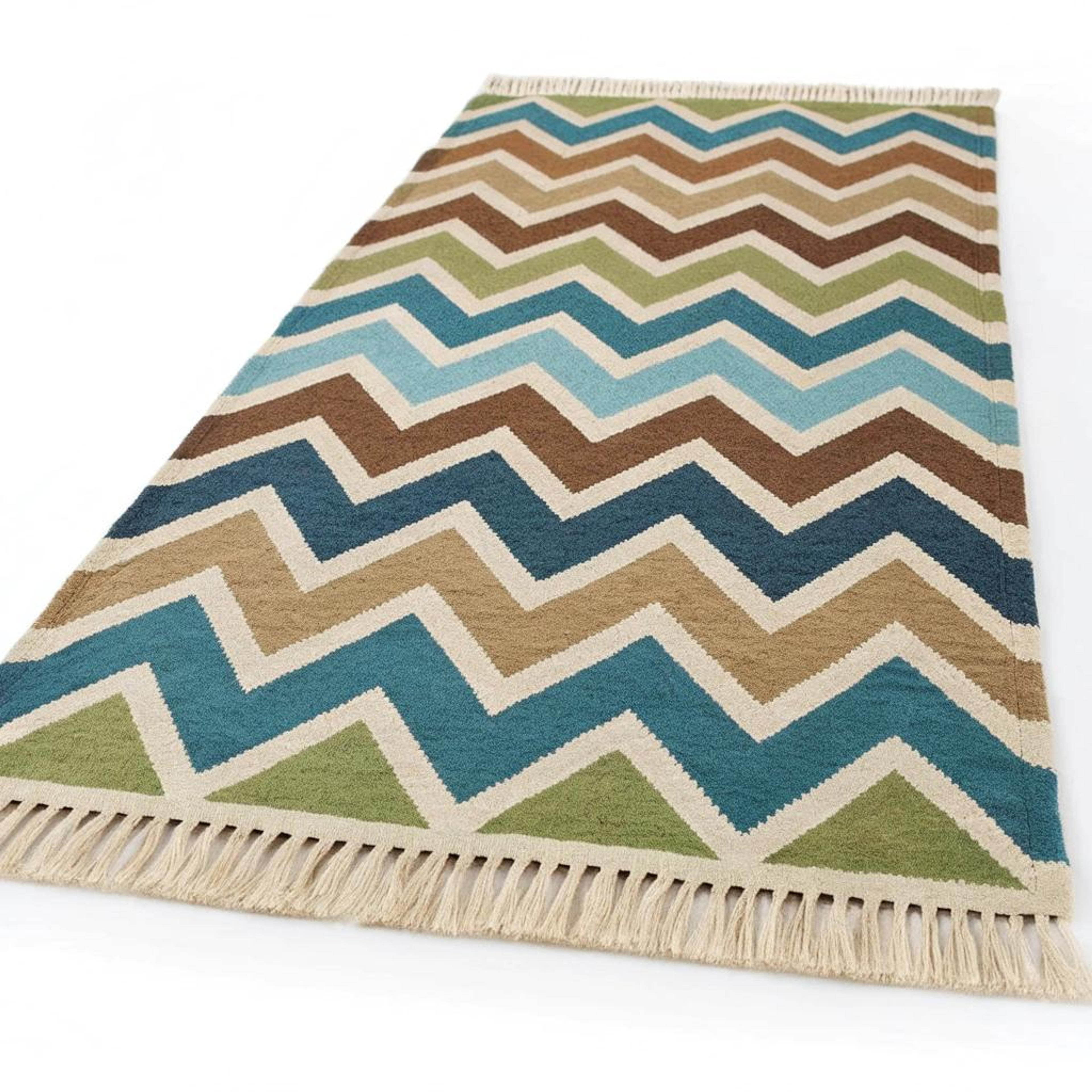 Levendige zigzag in aardetinten