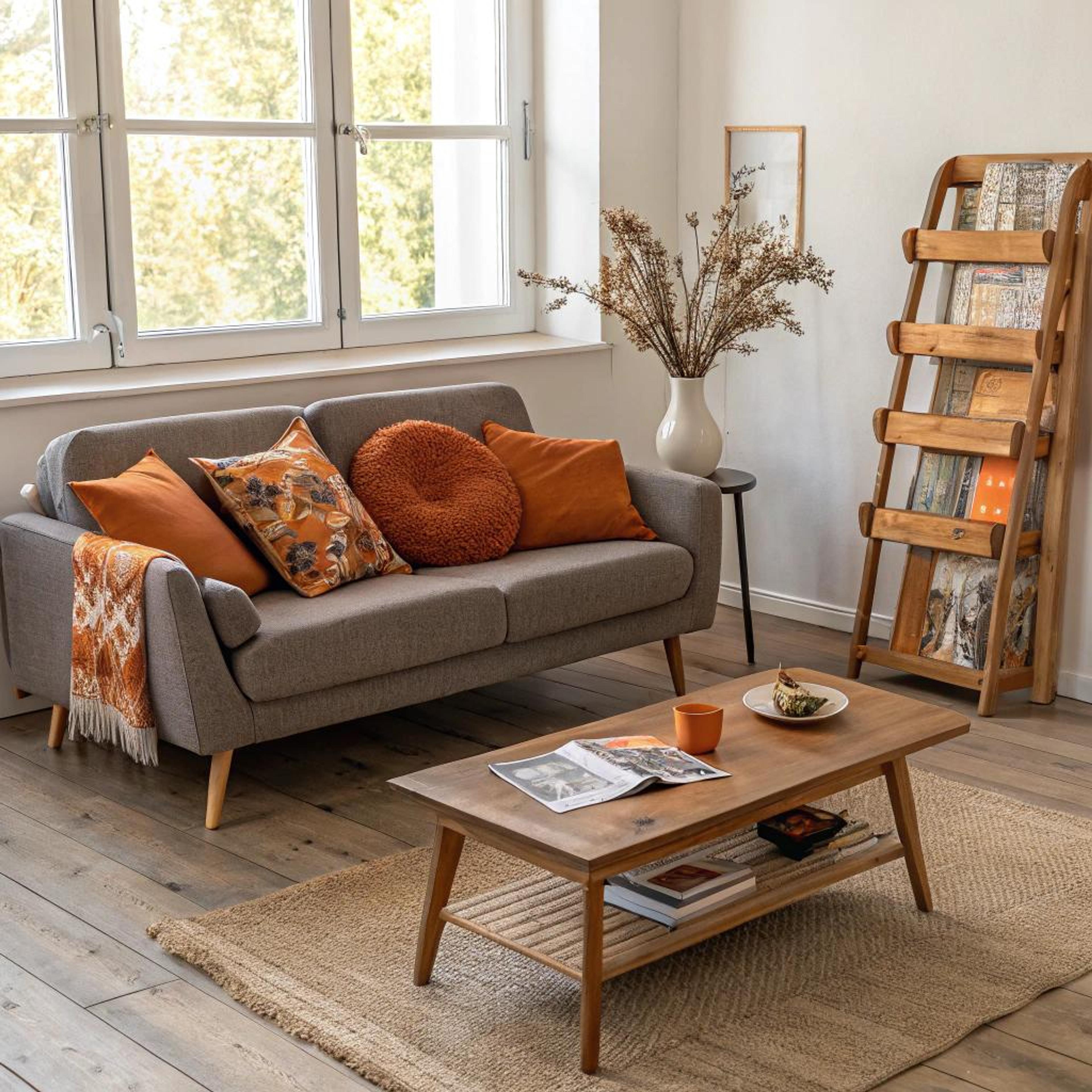 Texturen met terracotta accenten