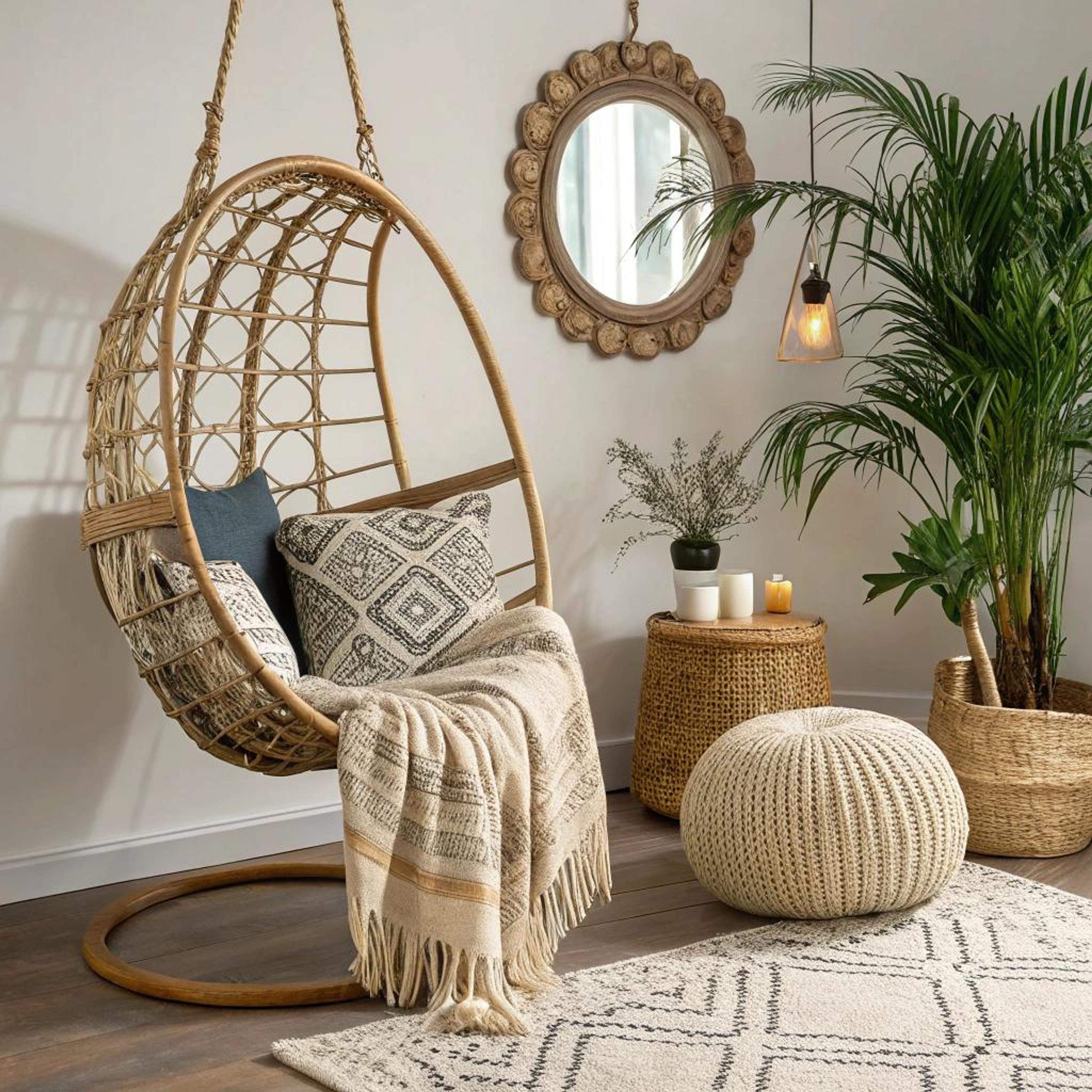 Gevlochten materialen met spiegelaccent