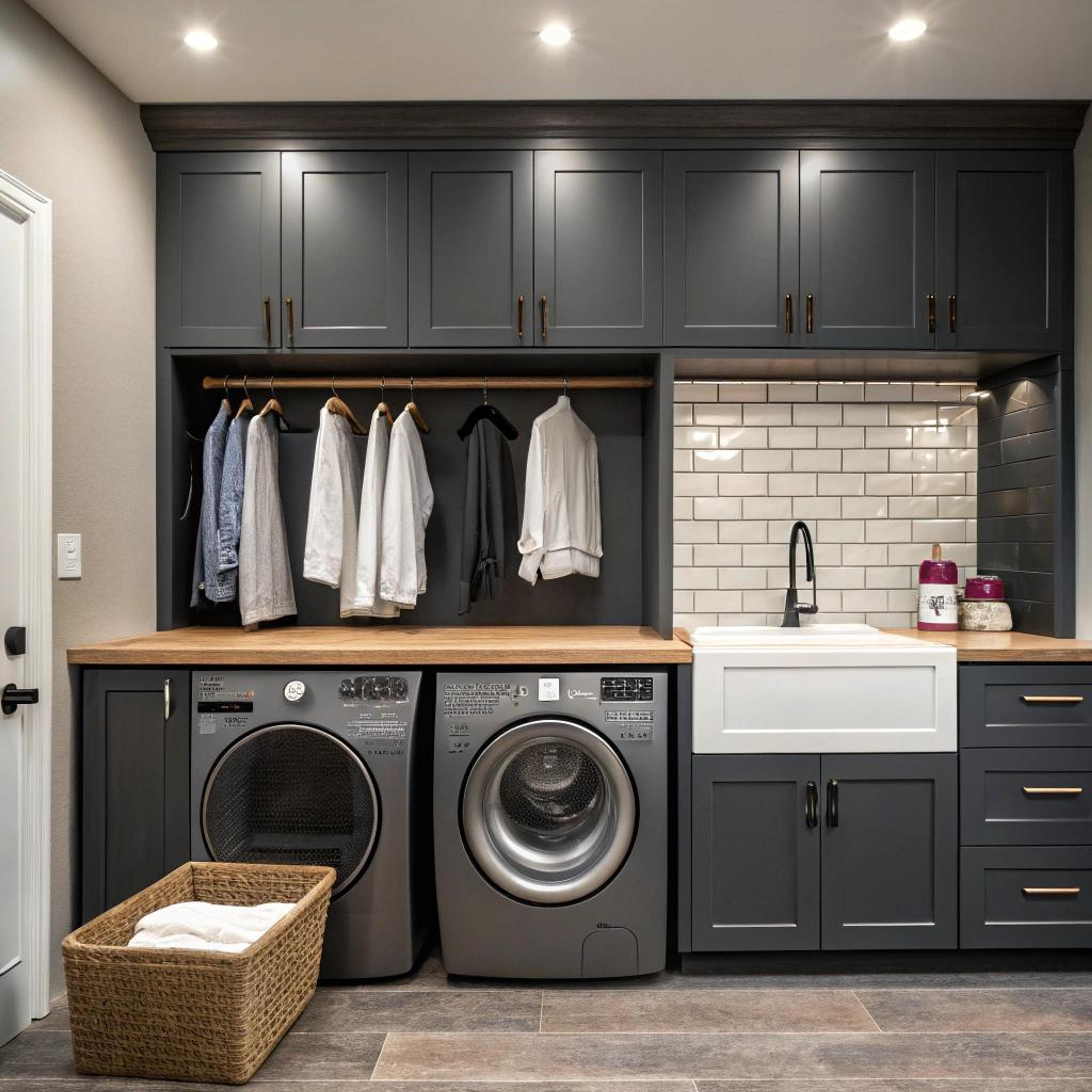 Donkere kasten met warme accenten