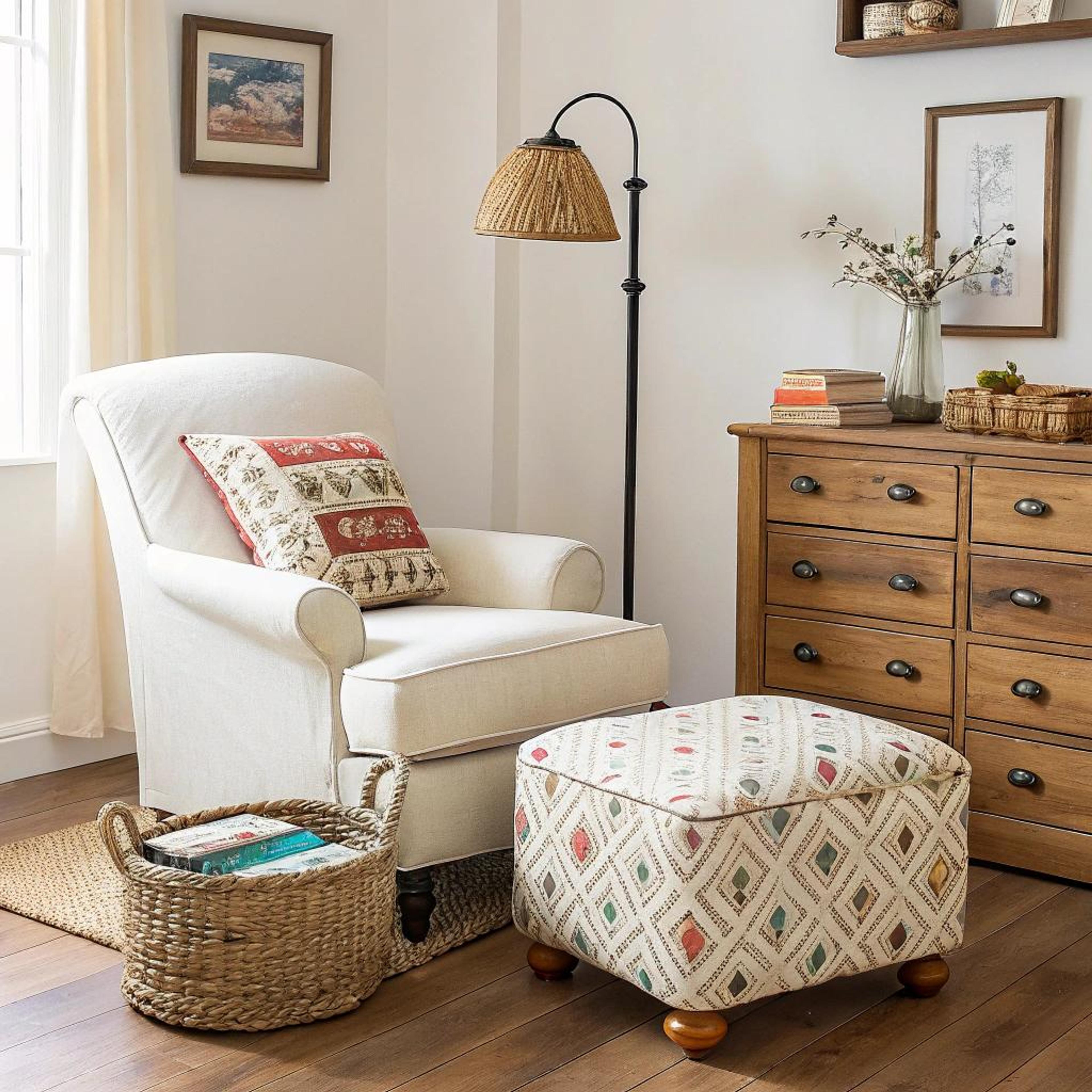 Textuurmix in warme zithoek