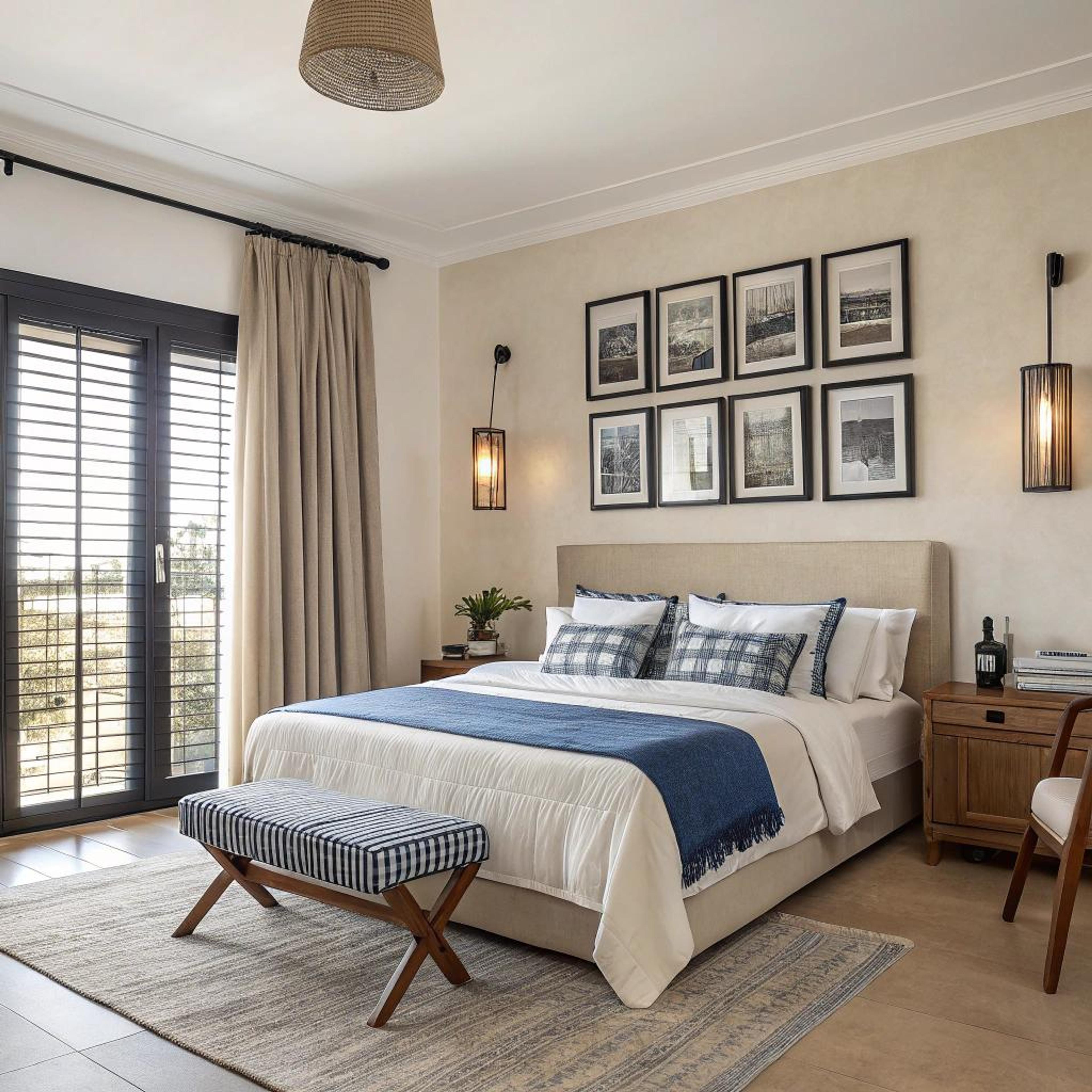 Ruitenplaids en neutrale shutters