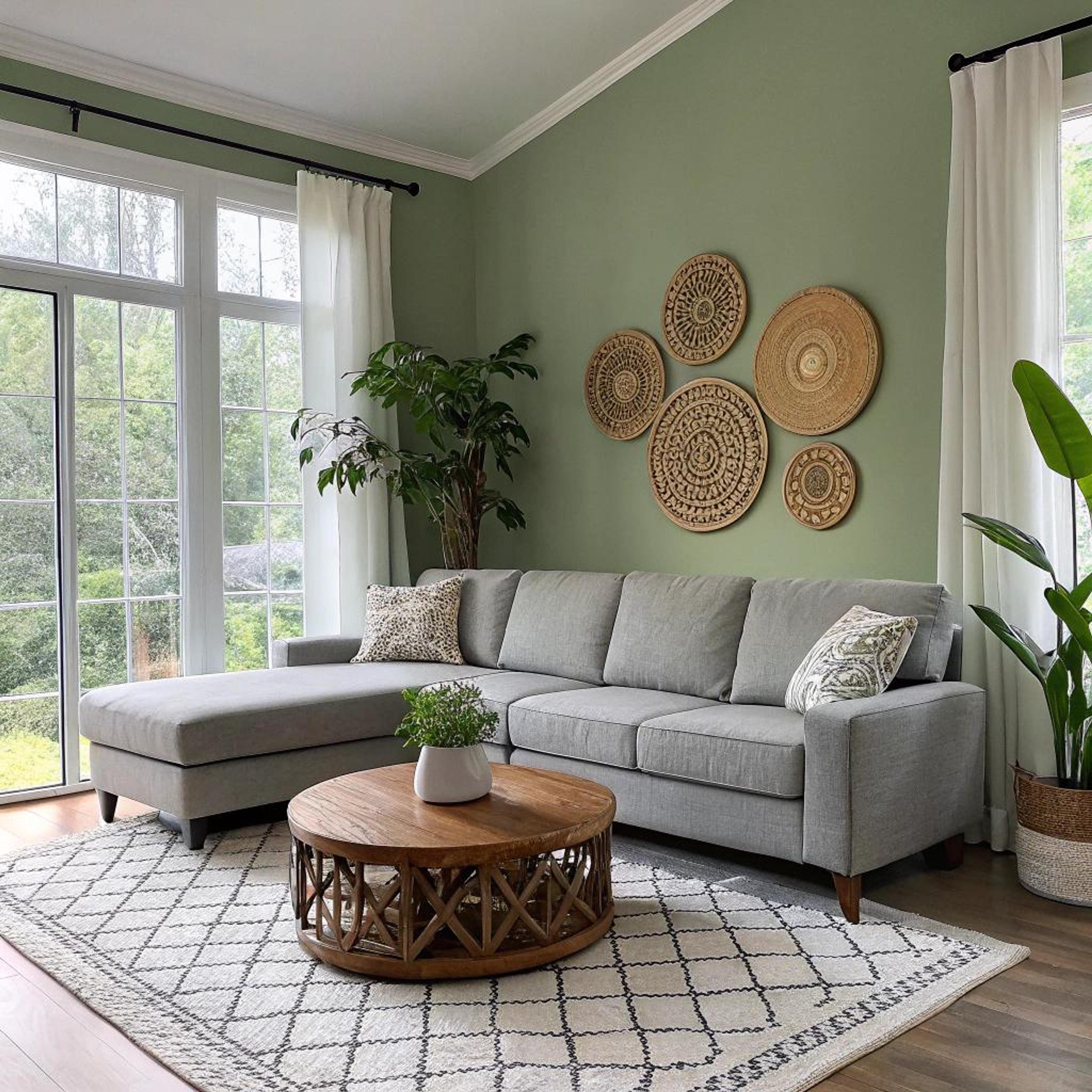 Groene muur met serene uitstraling