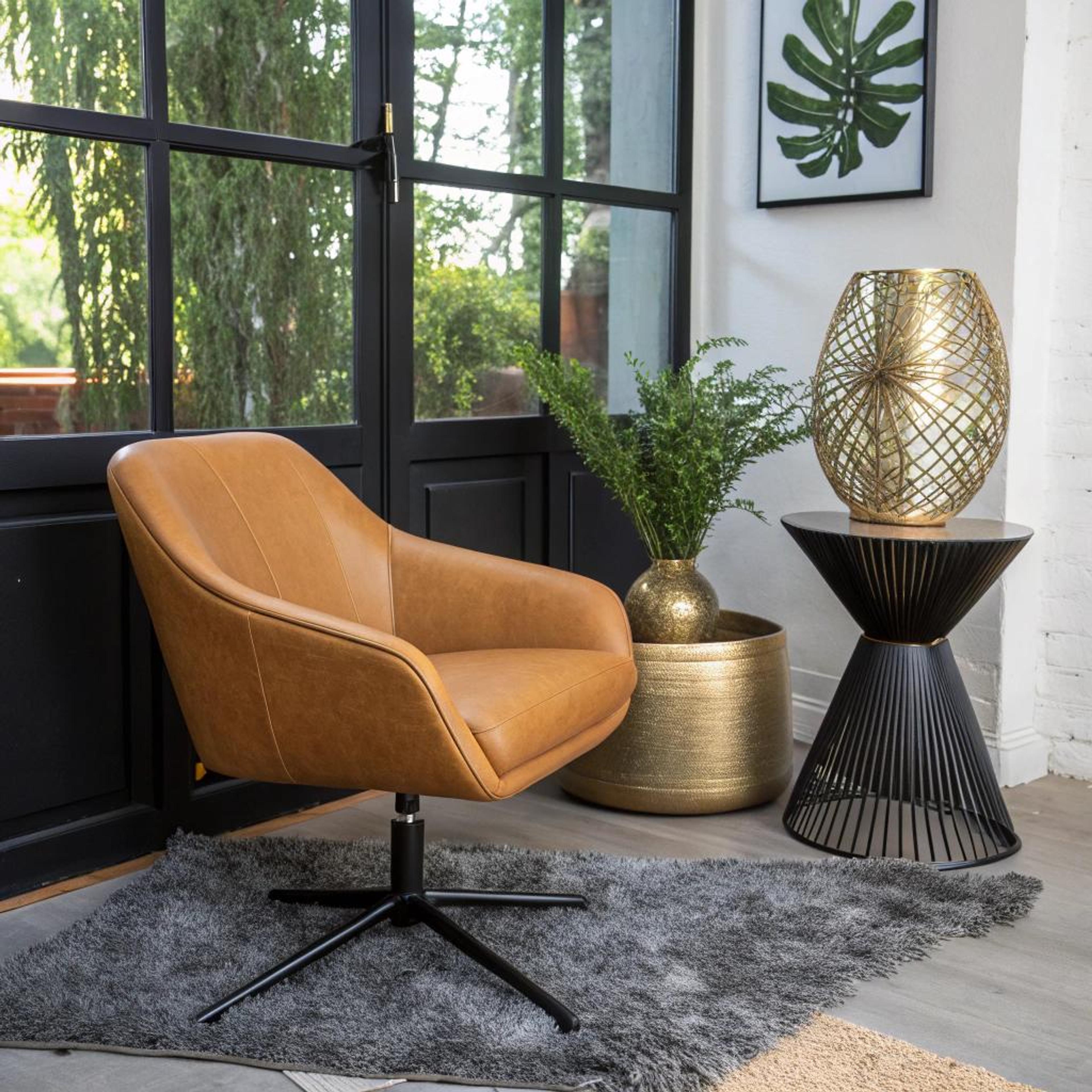 Groene uitzichten bij draaifauteuil