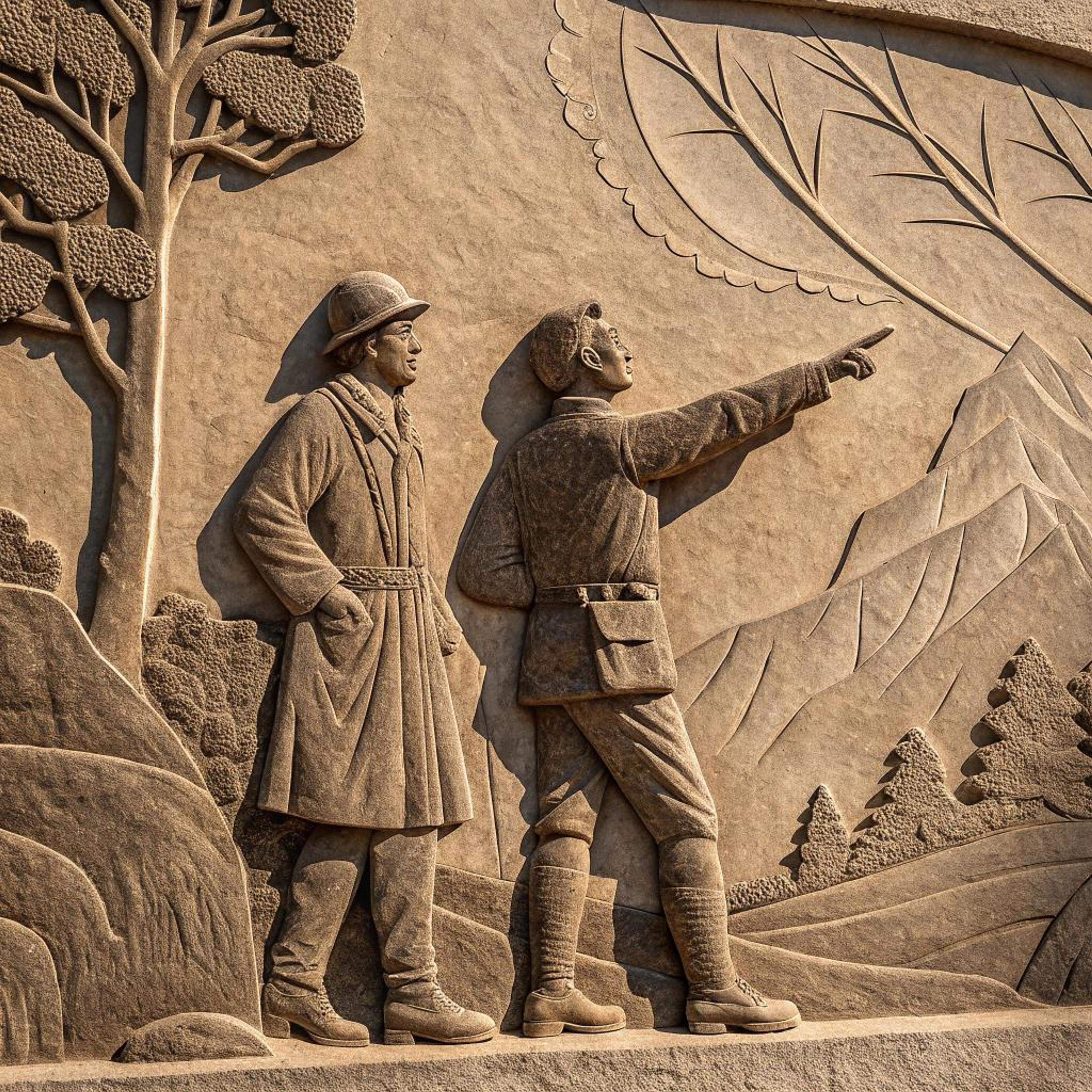 Historisch tafereel met diepte