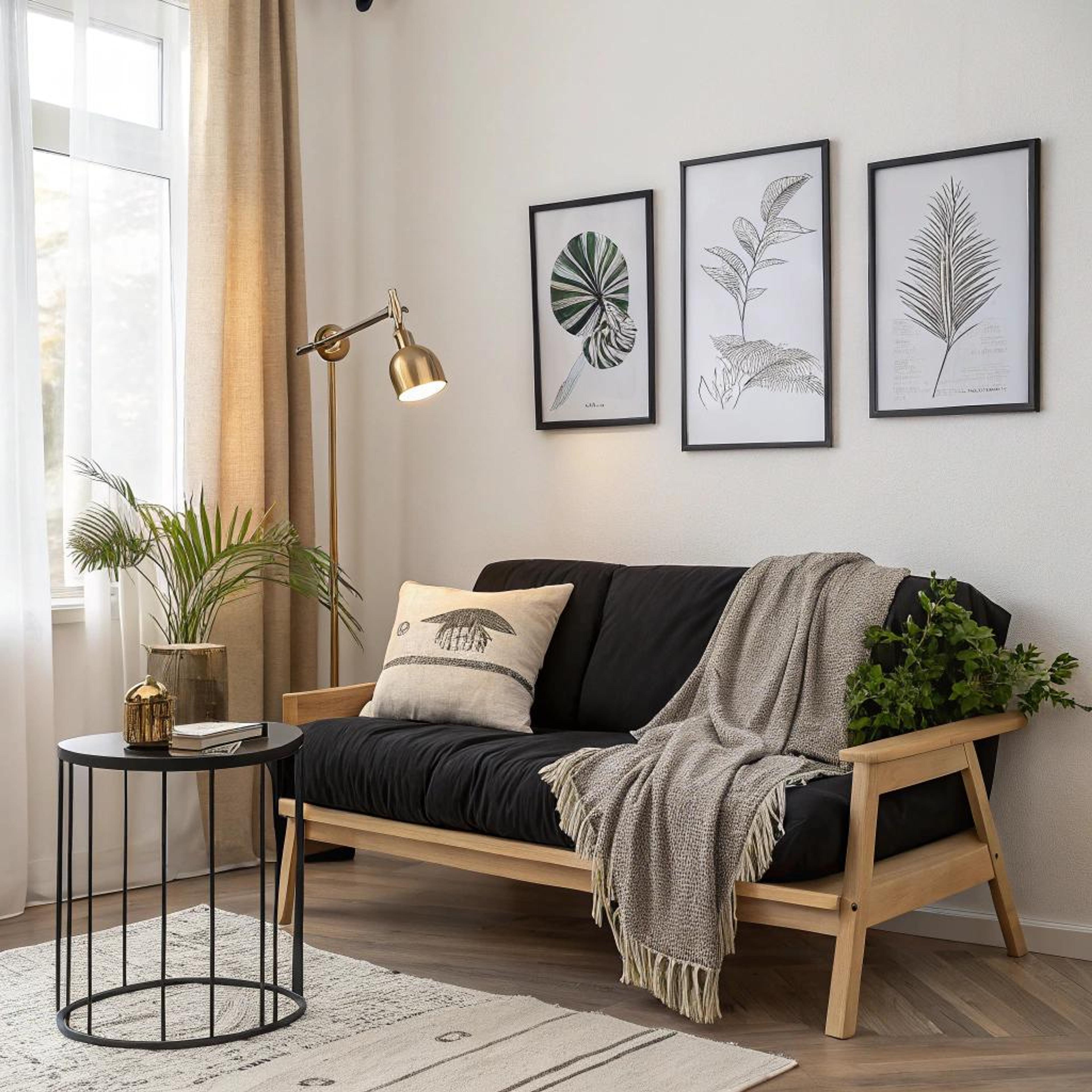 Zwart dagbed met contrast