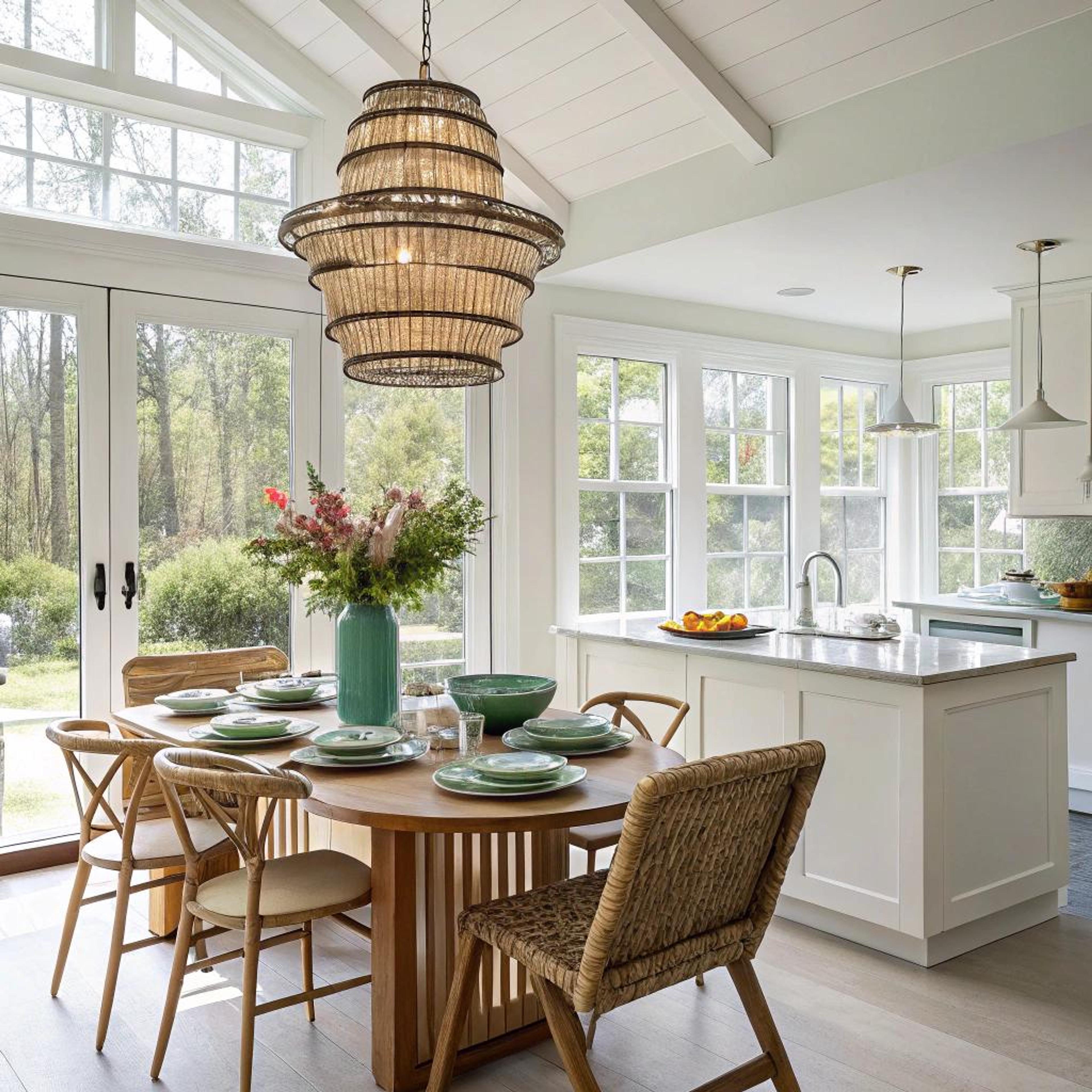 Wandlamp en rotan sfeer