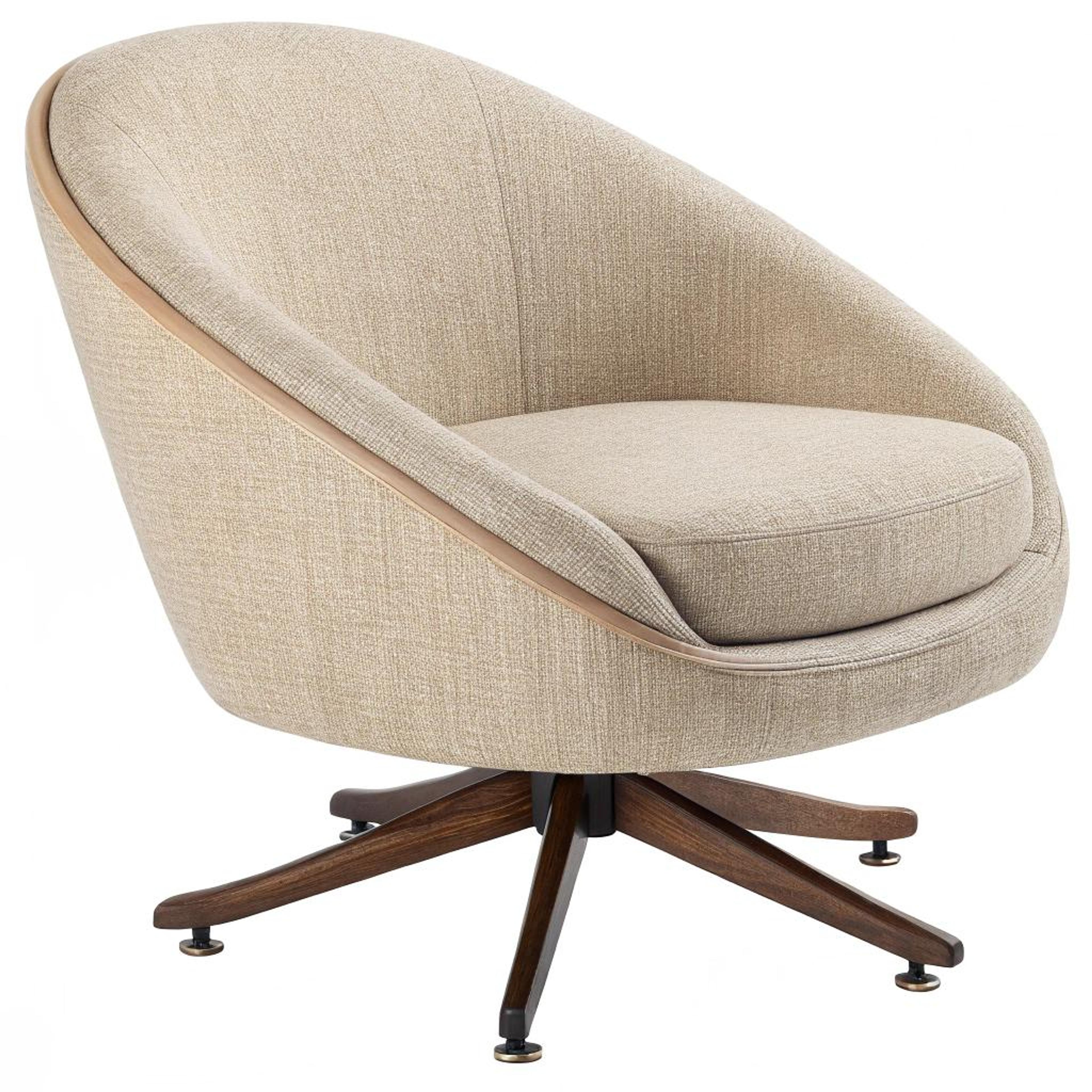 Draaifauteuil met mid-century flair