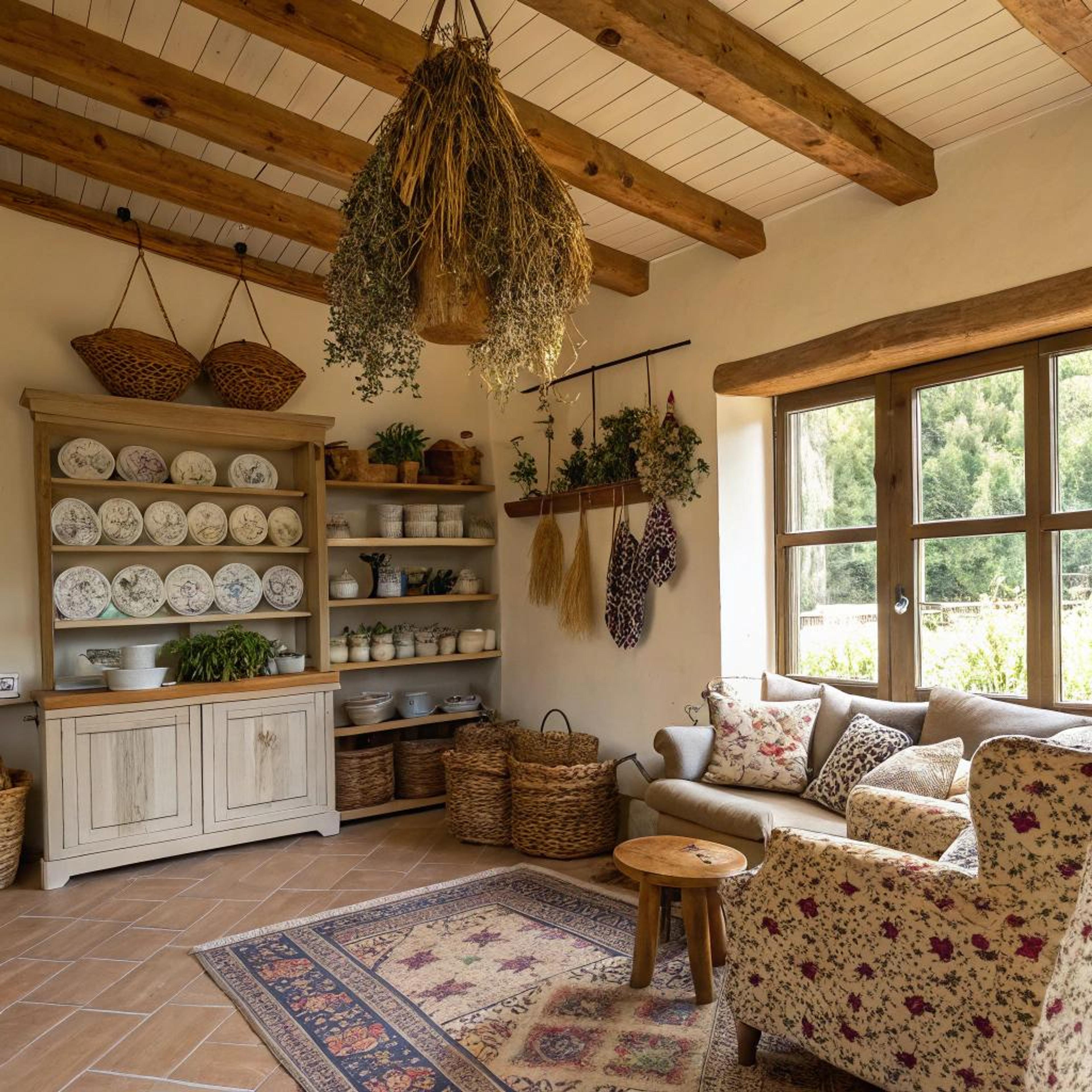 Gedroogde kruiden als decoratie