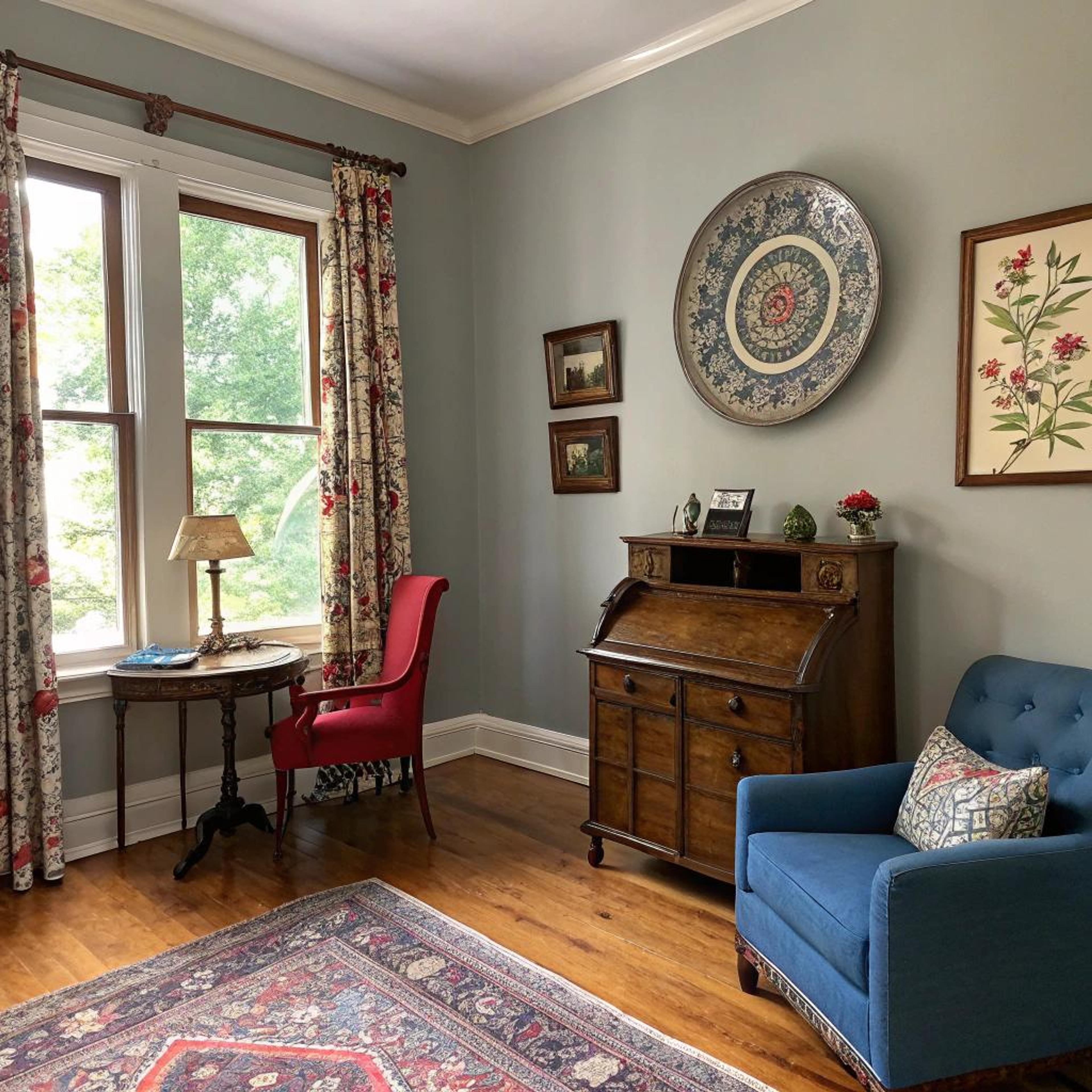 Fluwelen kleuren bij vintage meubels