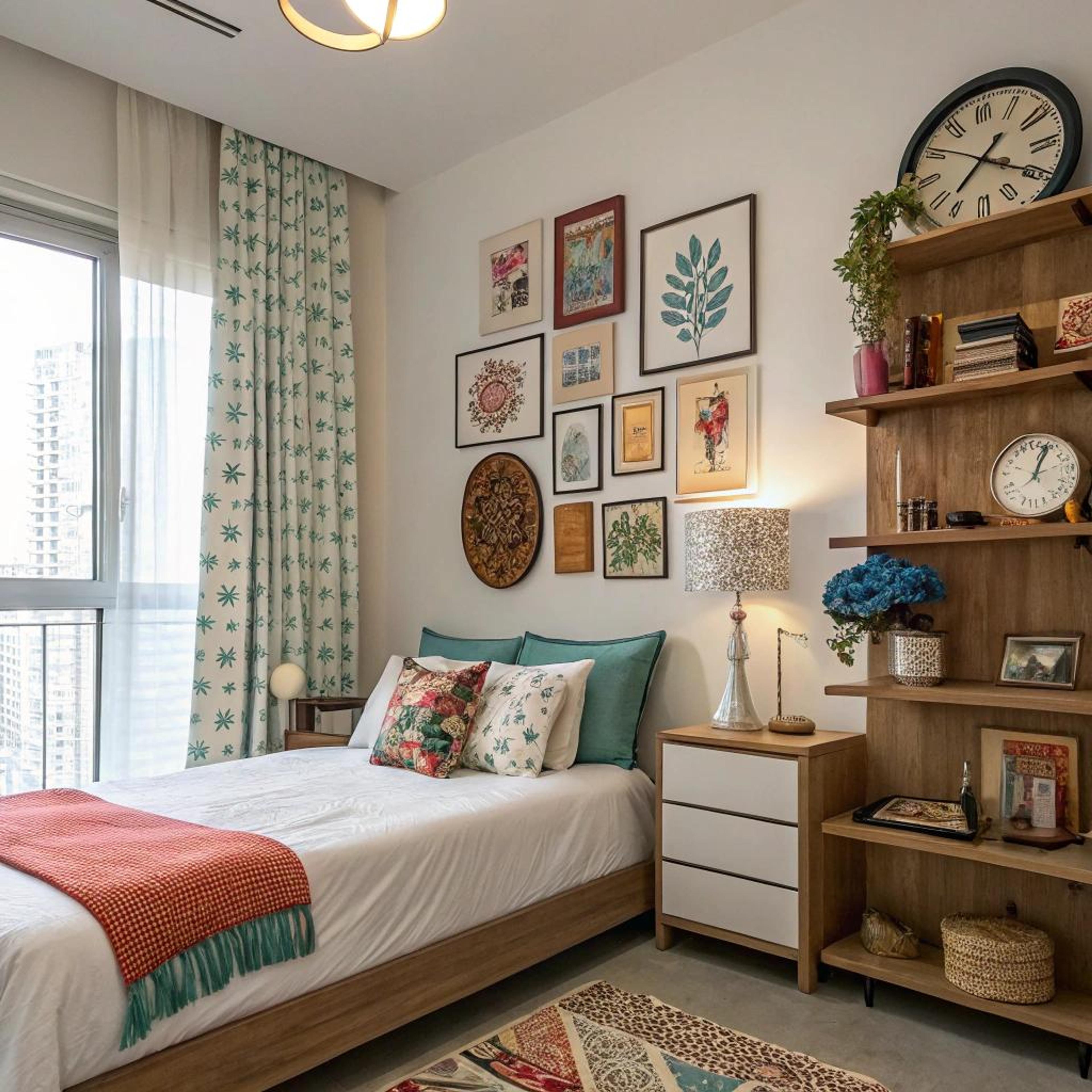 Gekleurde kunstwand als blikvanger