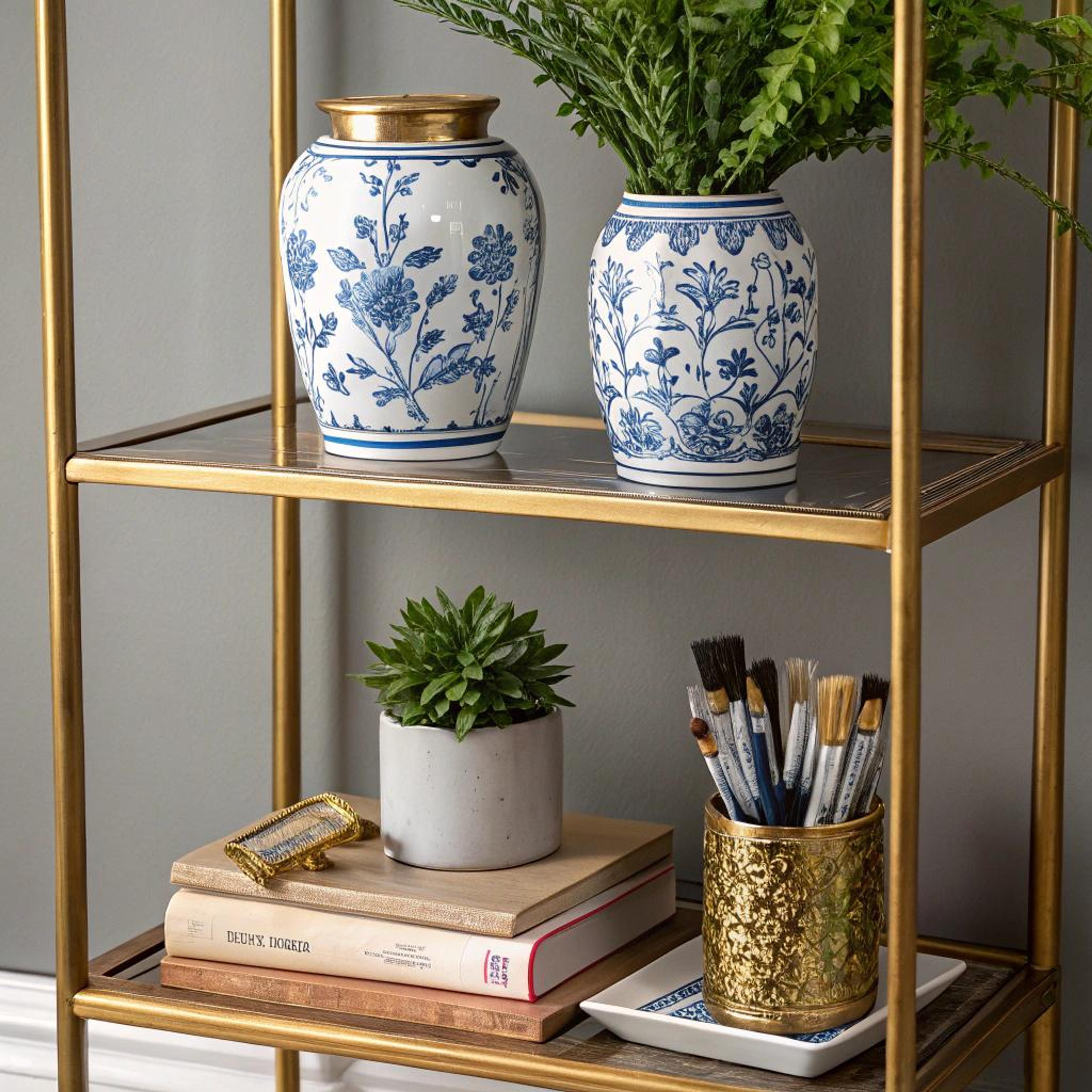 Creatieve balans met blauw-wit