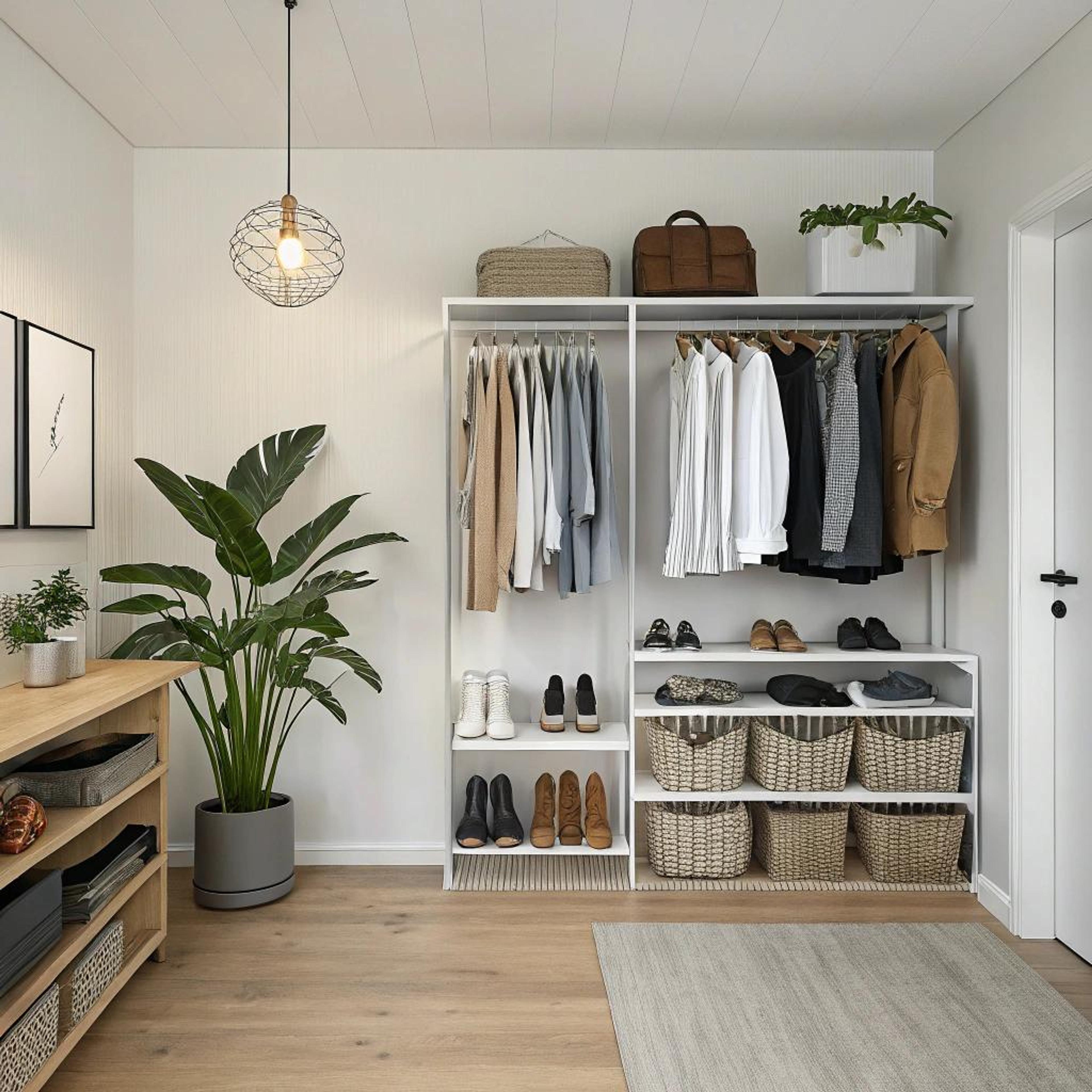 Open kast met rustige tinten