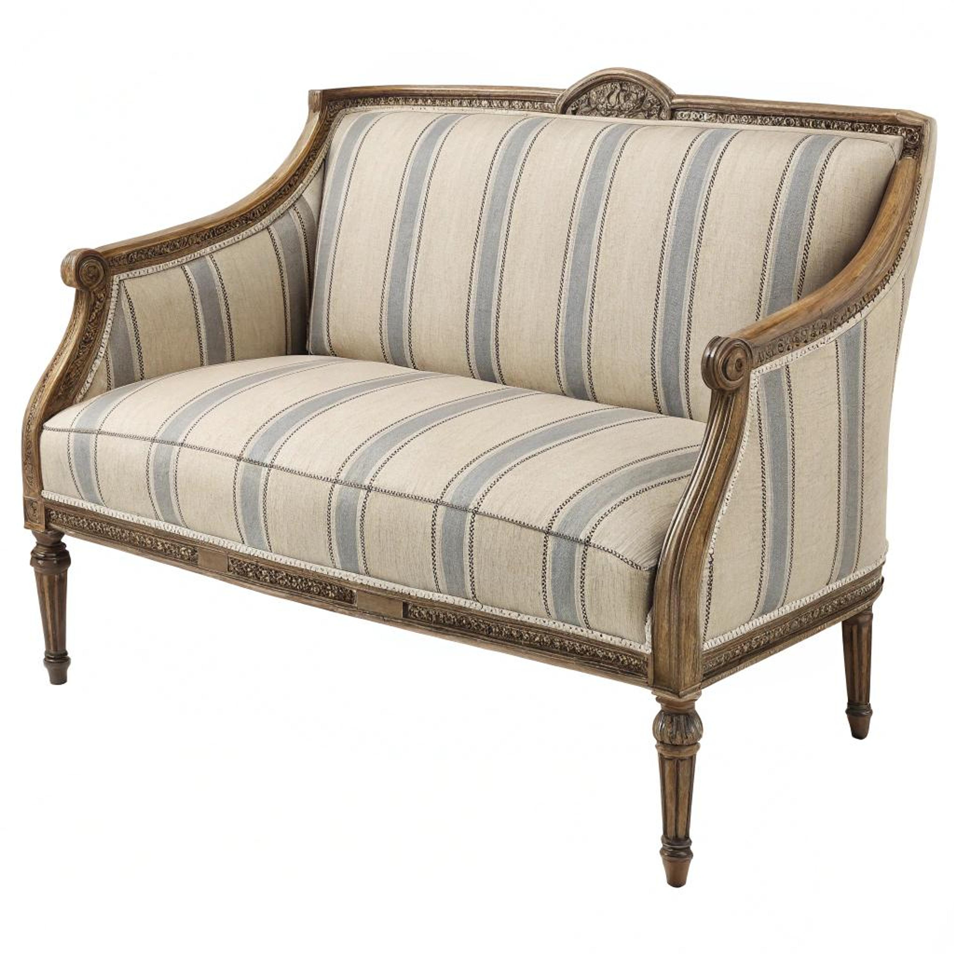 Gestreepte zitbank-settee met allure
