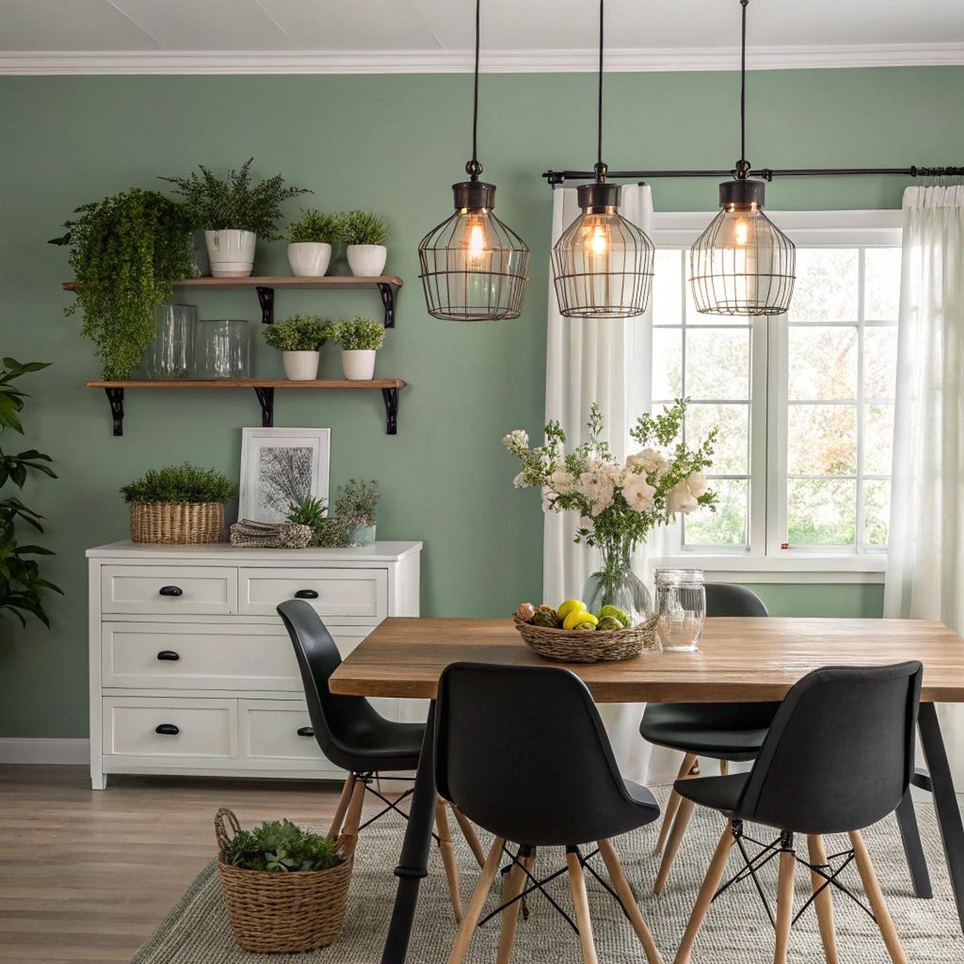 Groene muur met frisse uitstraling