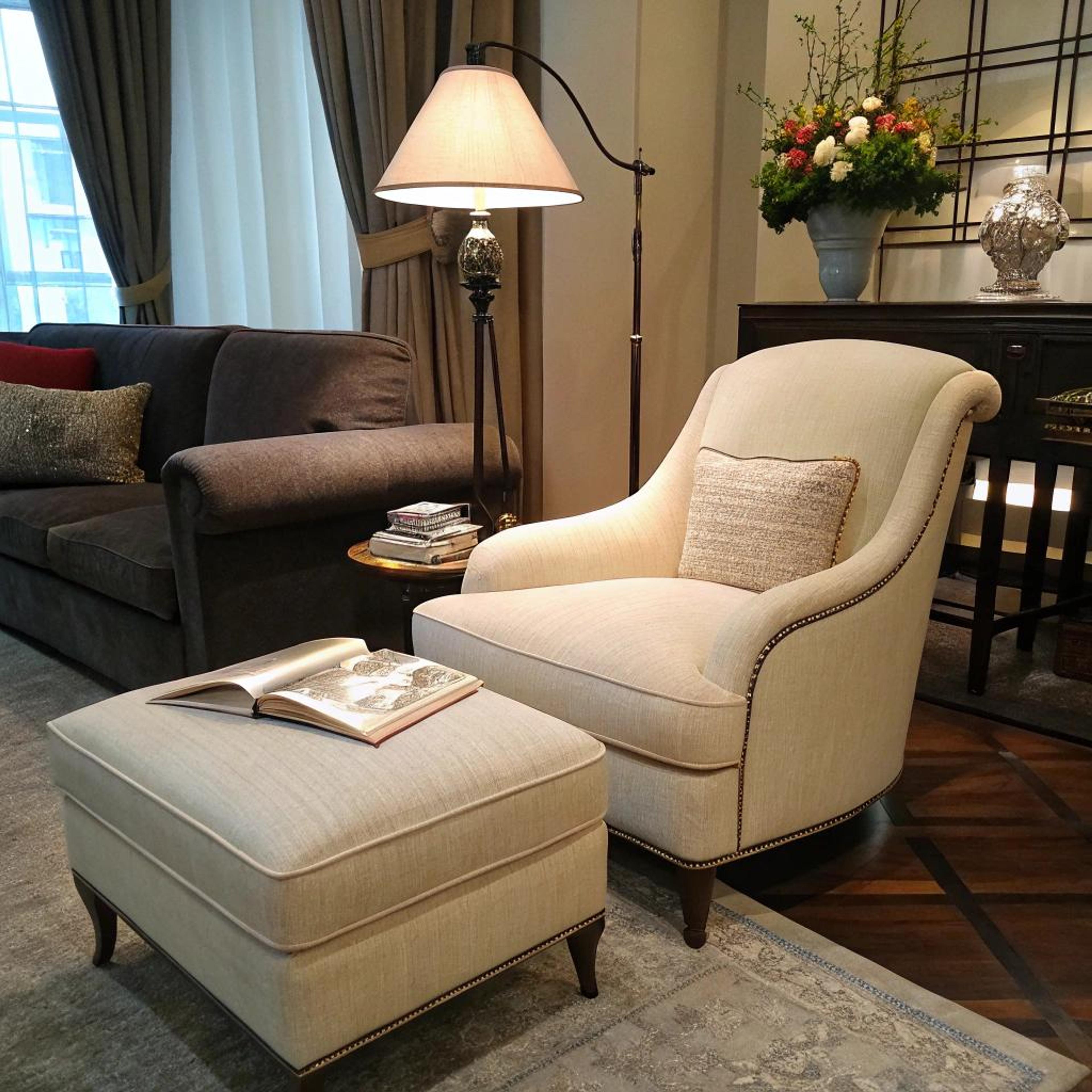 Verlichting en bloemen als accent