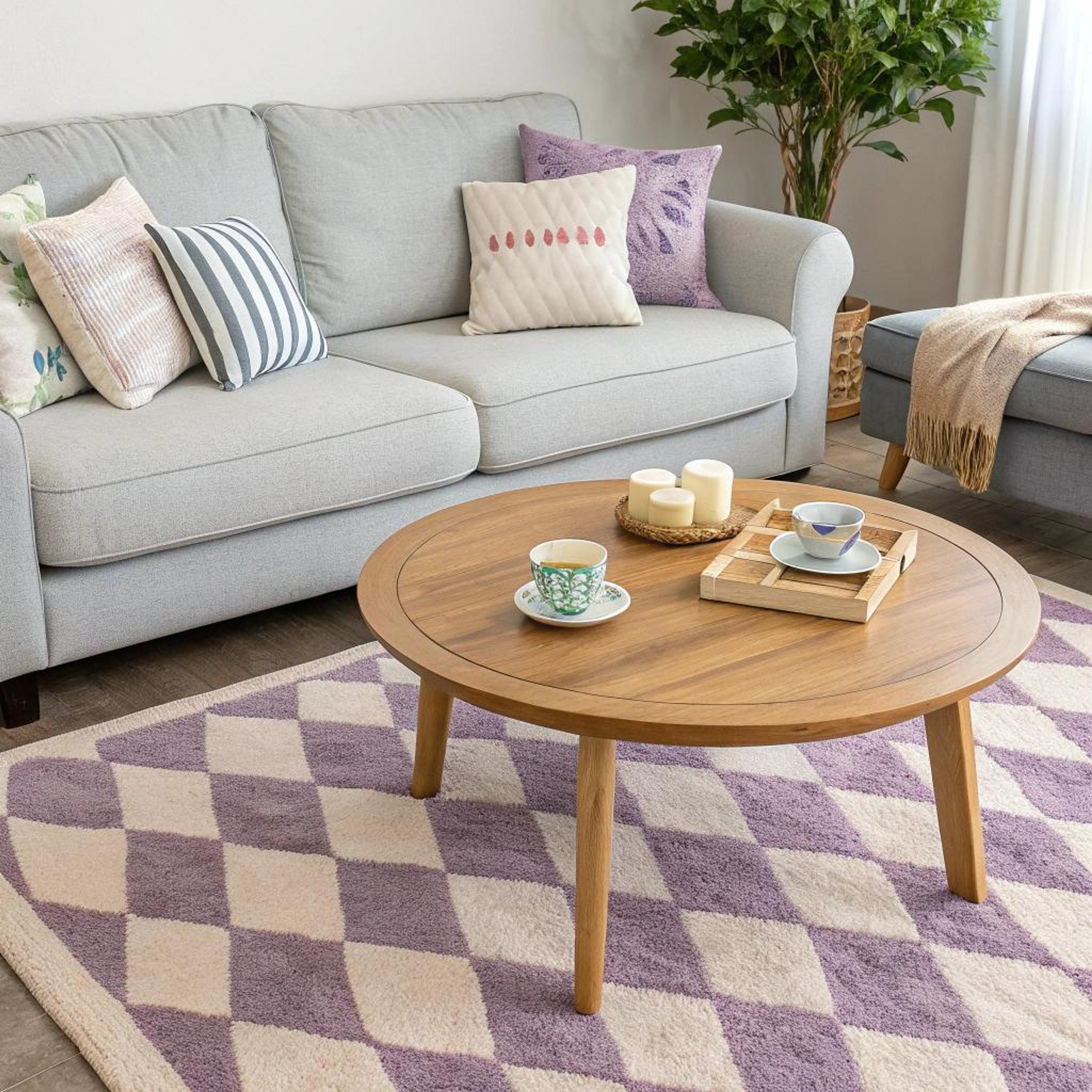 Geruite pastelkleed als basis