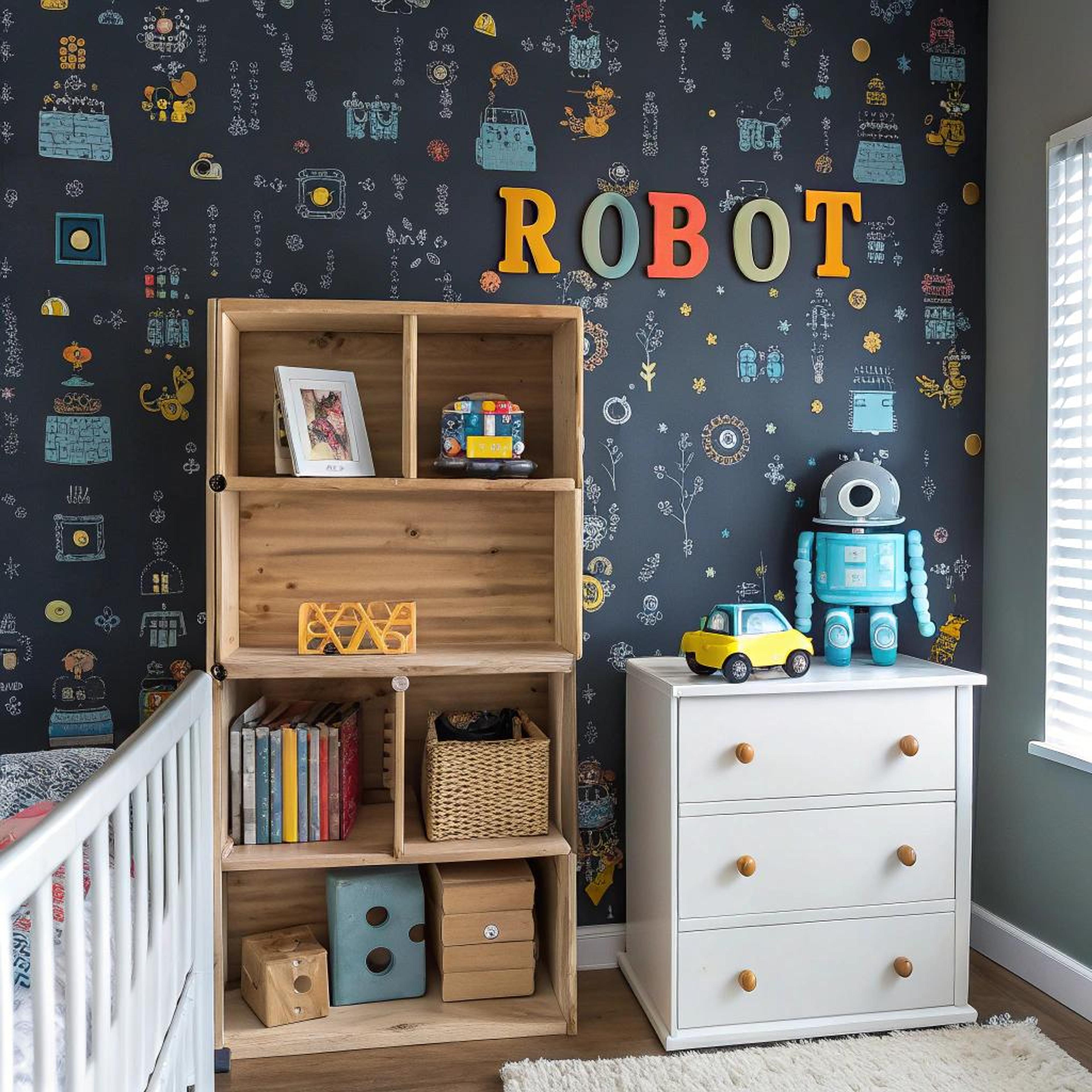 Robotbehang voor speels effect