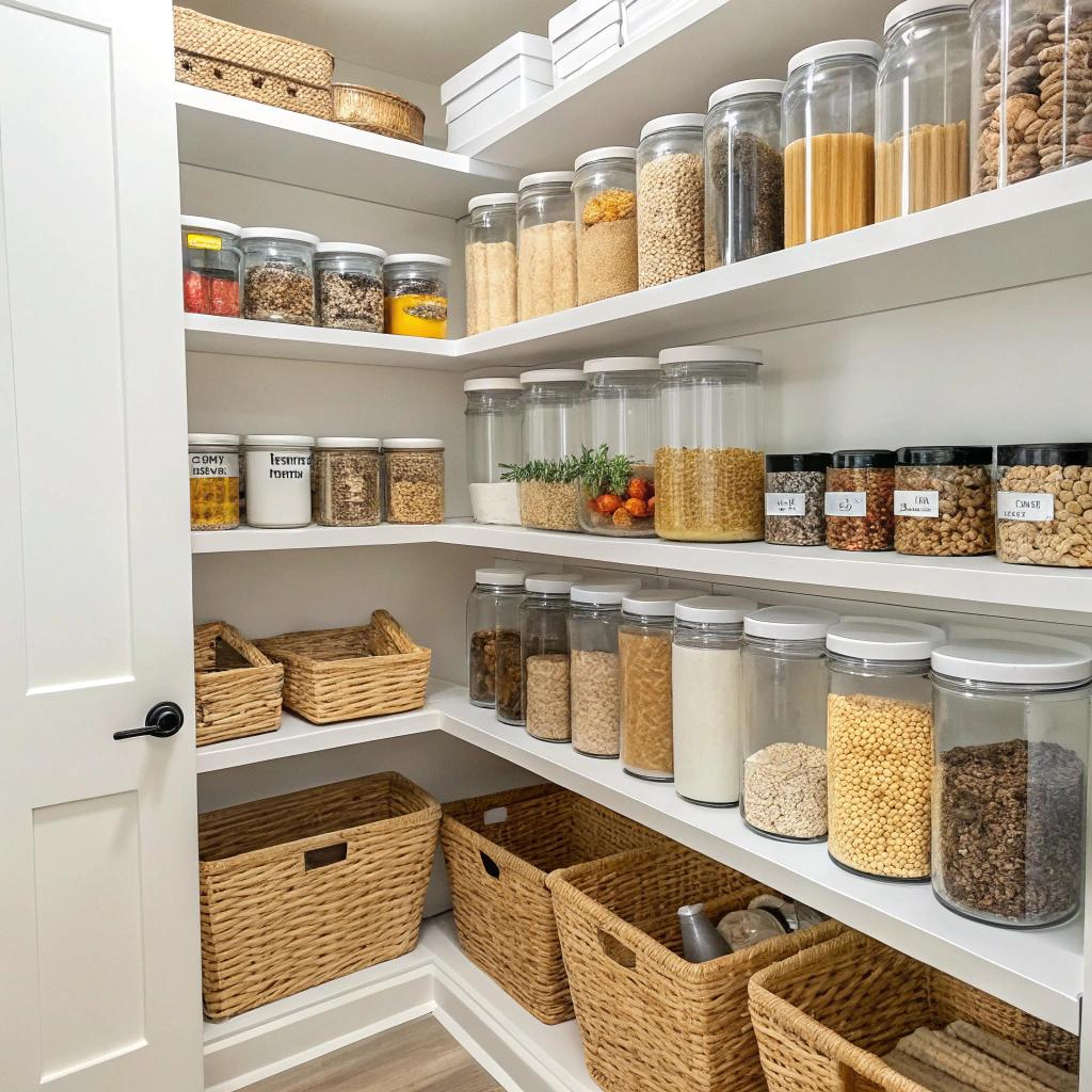 Transparante potten voor overzicht