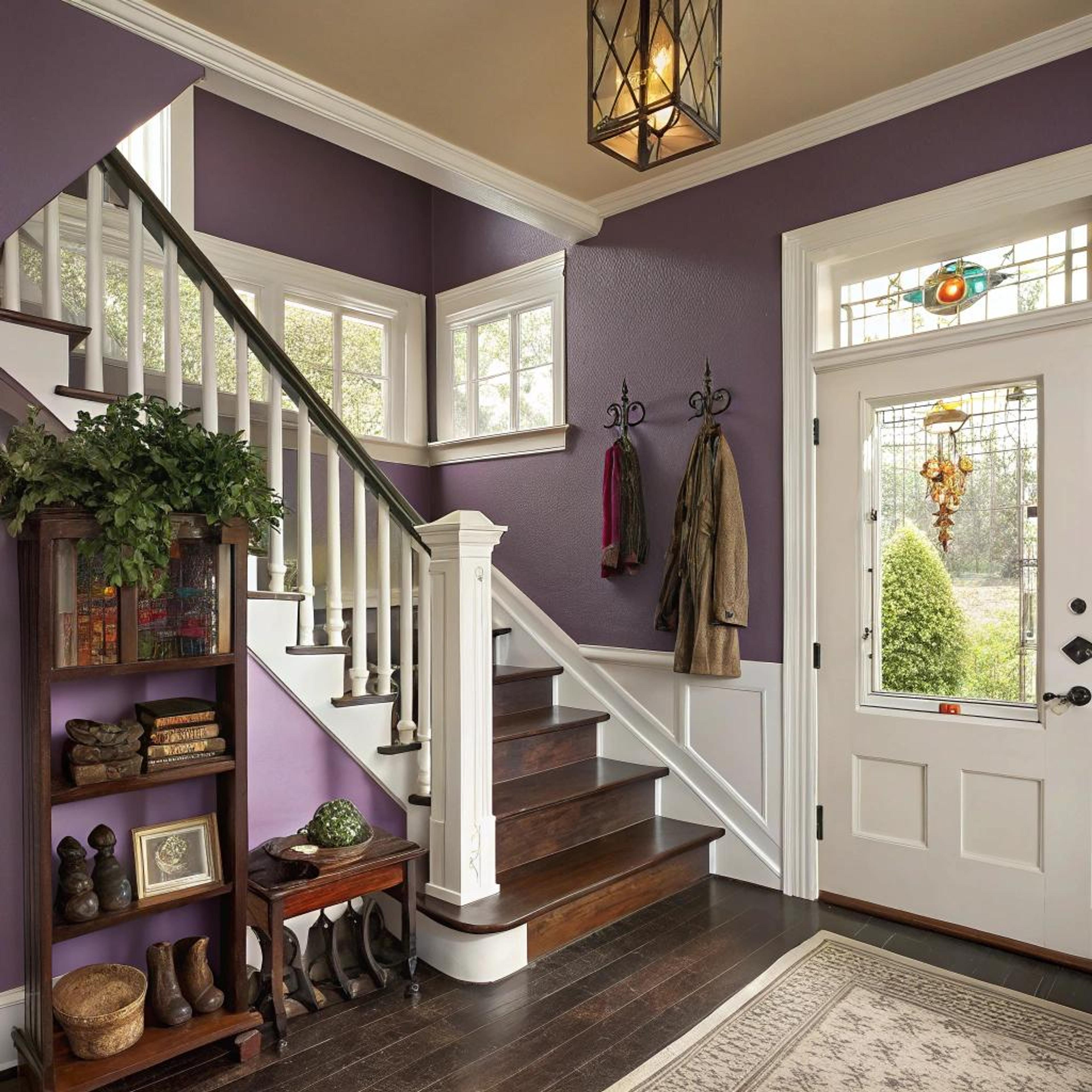 Paarstinten met witte lambrisering