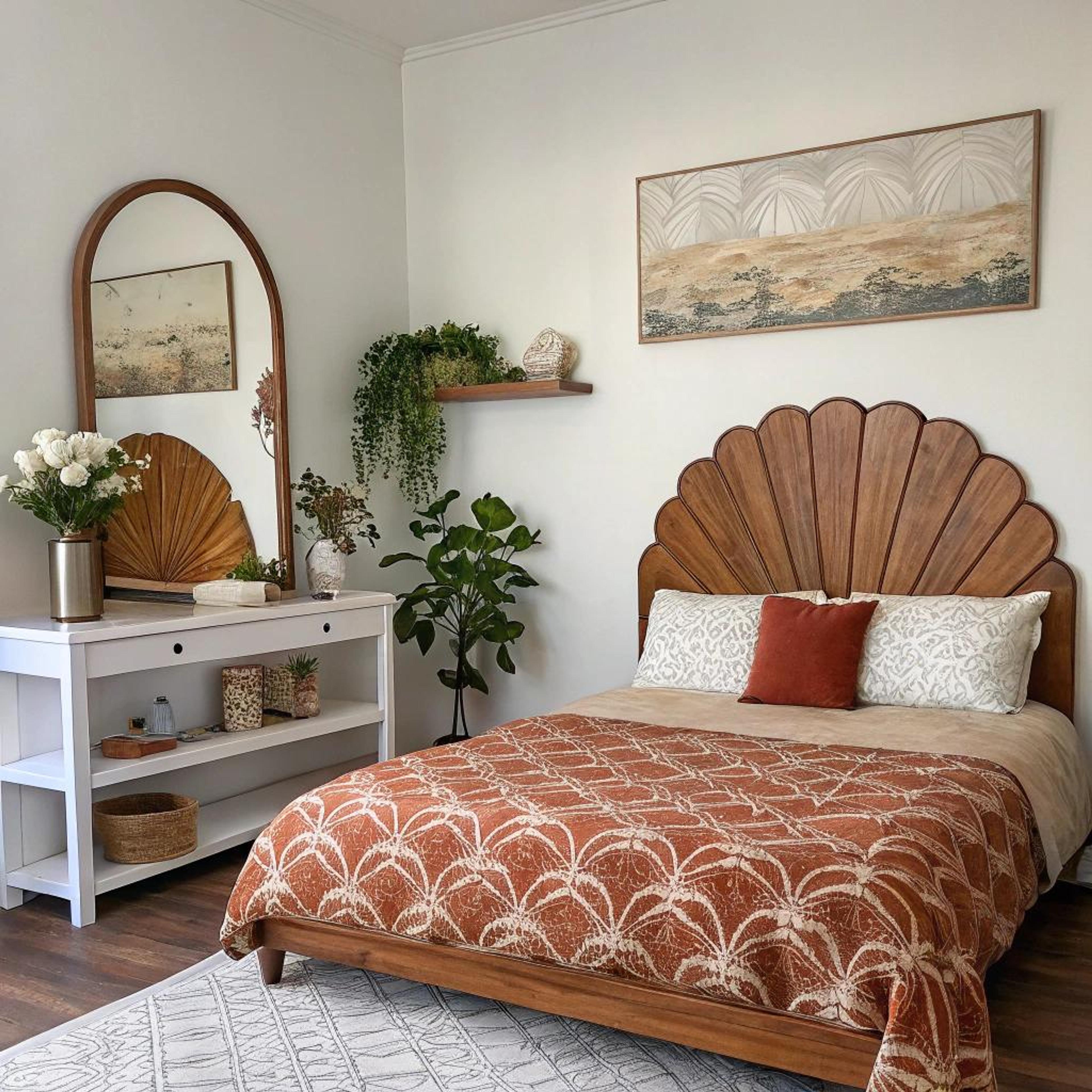 Gebogen lijnen bij terracotta