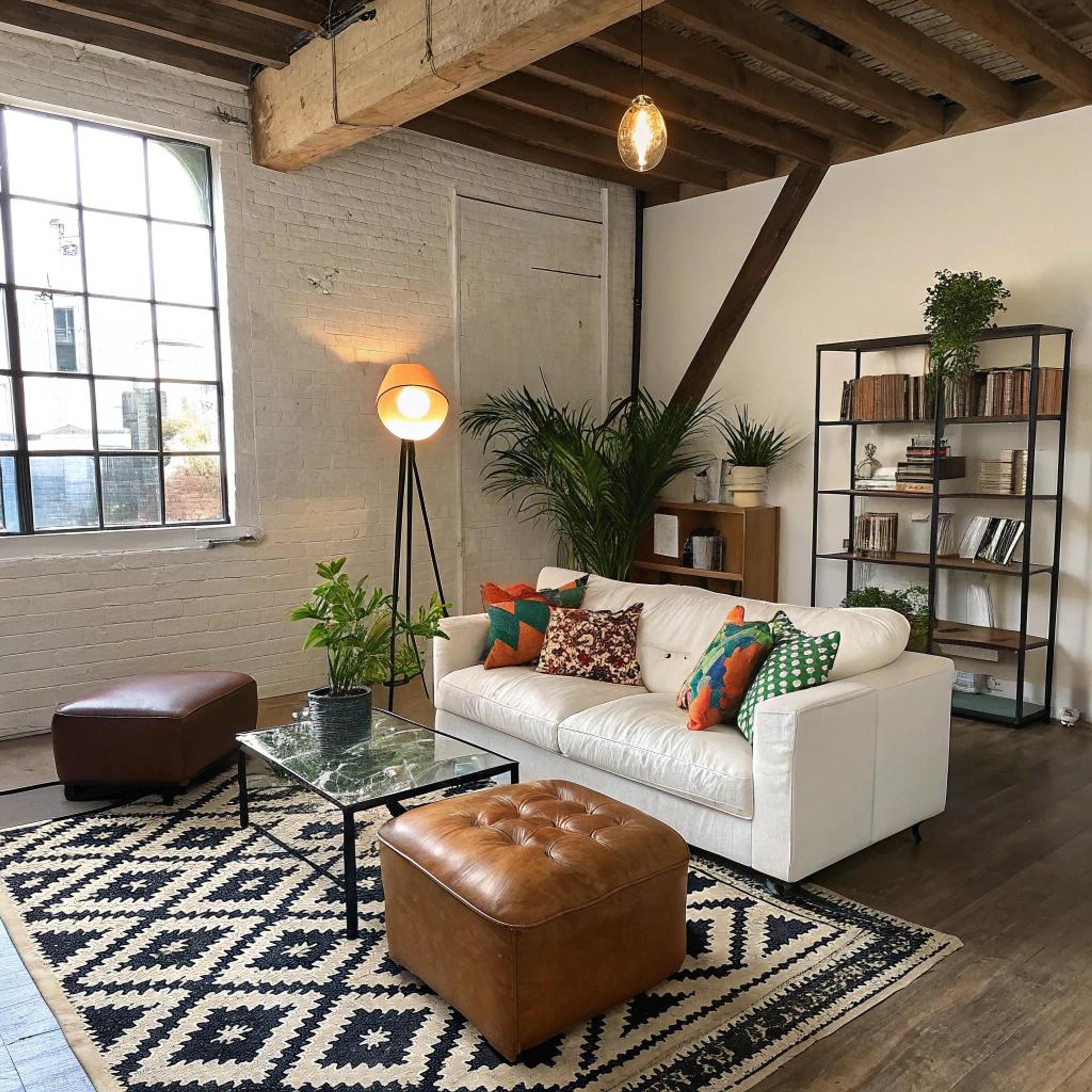 Geometrisch vloerkleed voor samenhang