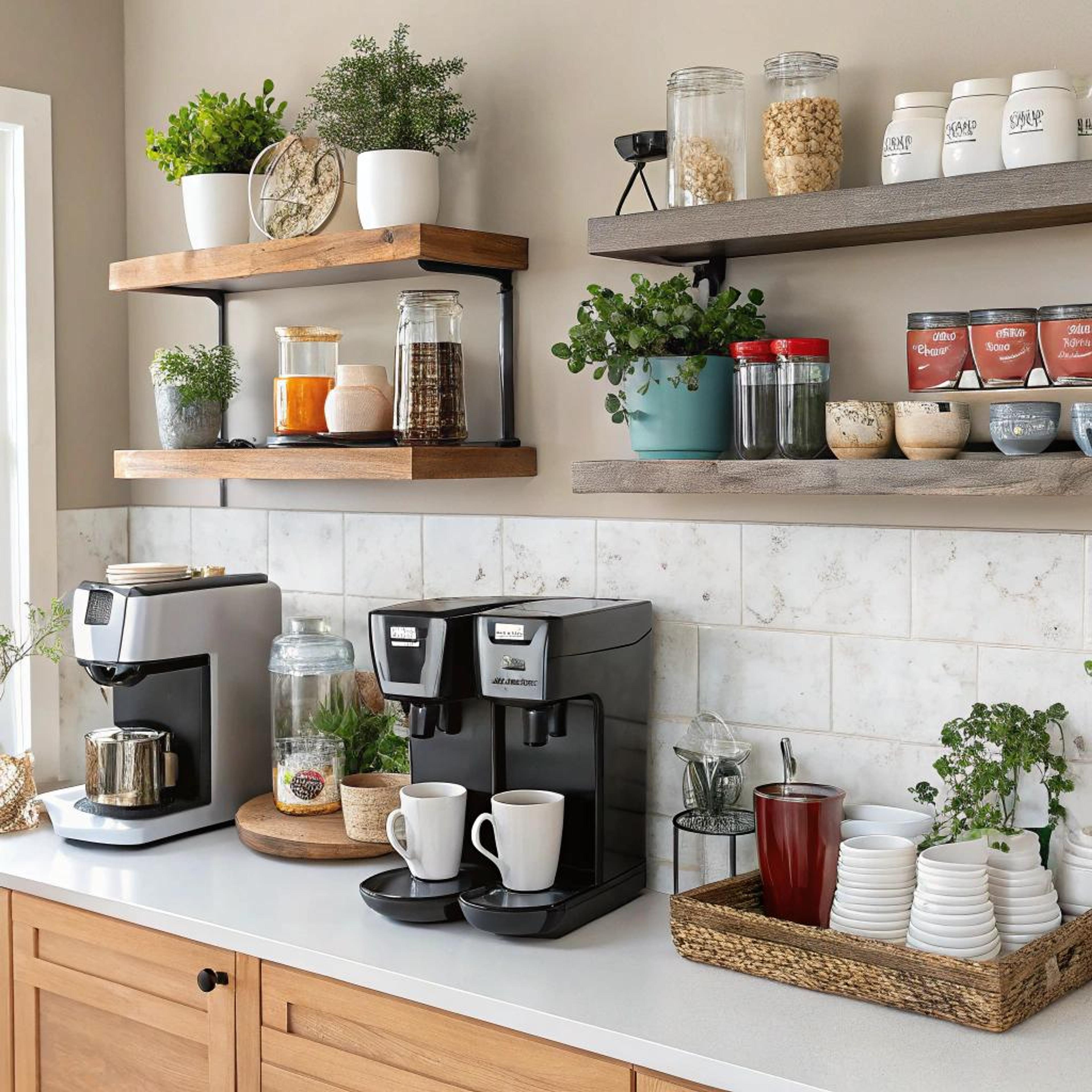 Hangplanken met groene accenten