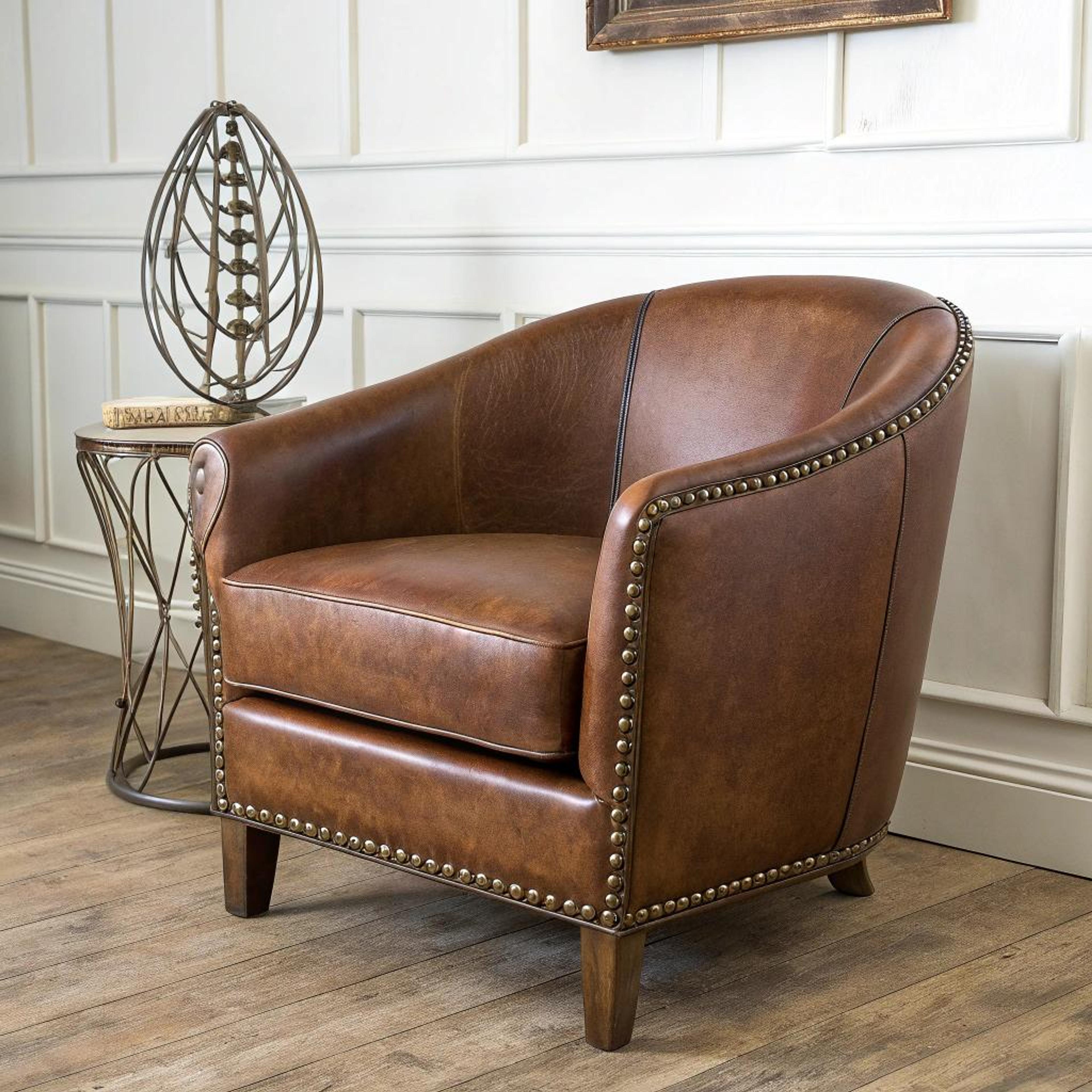 Clubfauteuil met industriële twist