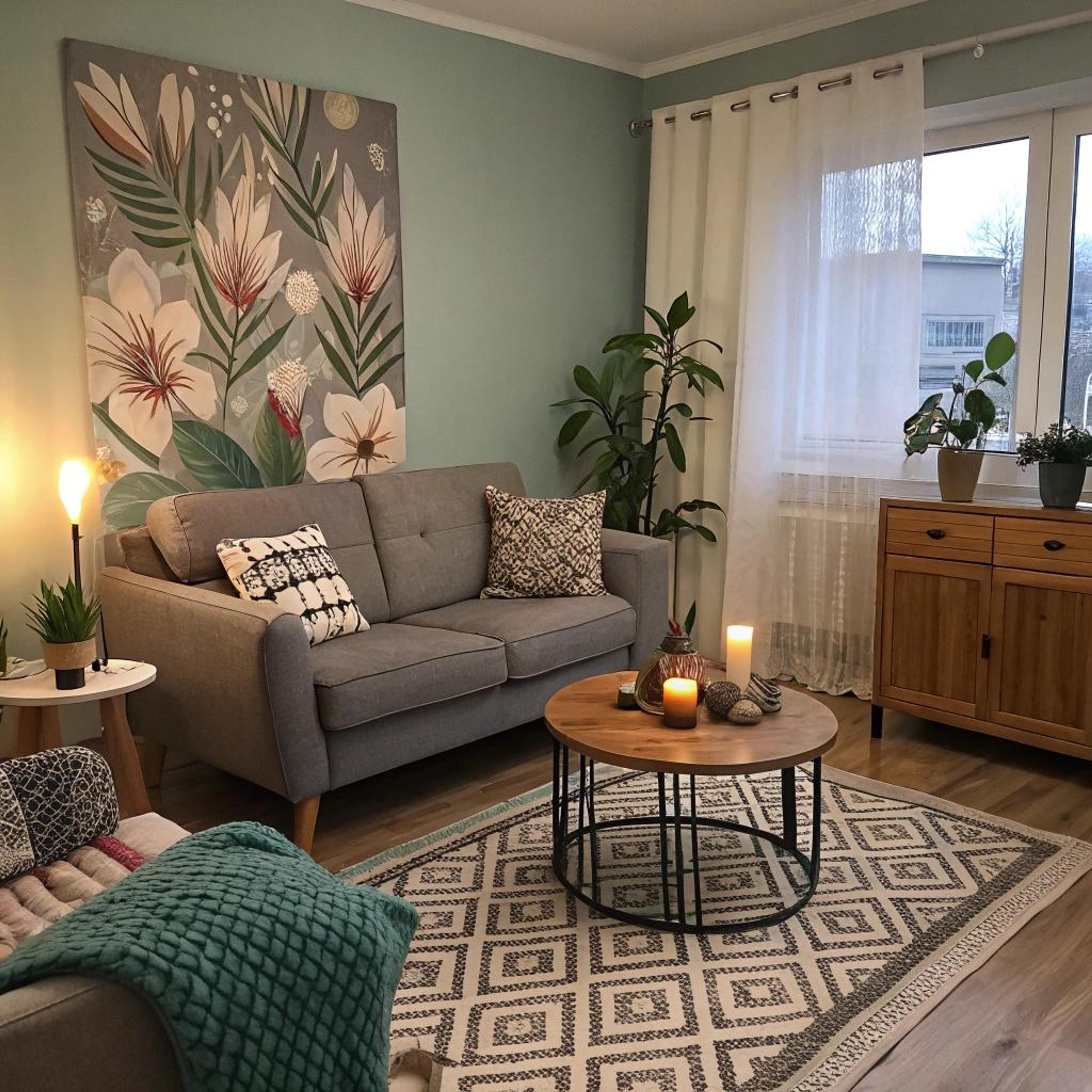 Ronde tafel en bloemenkunst