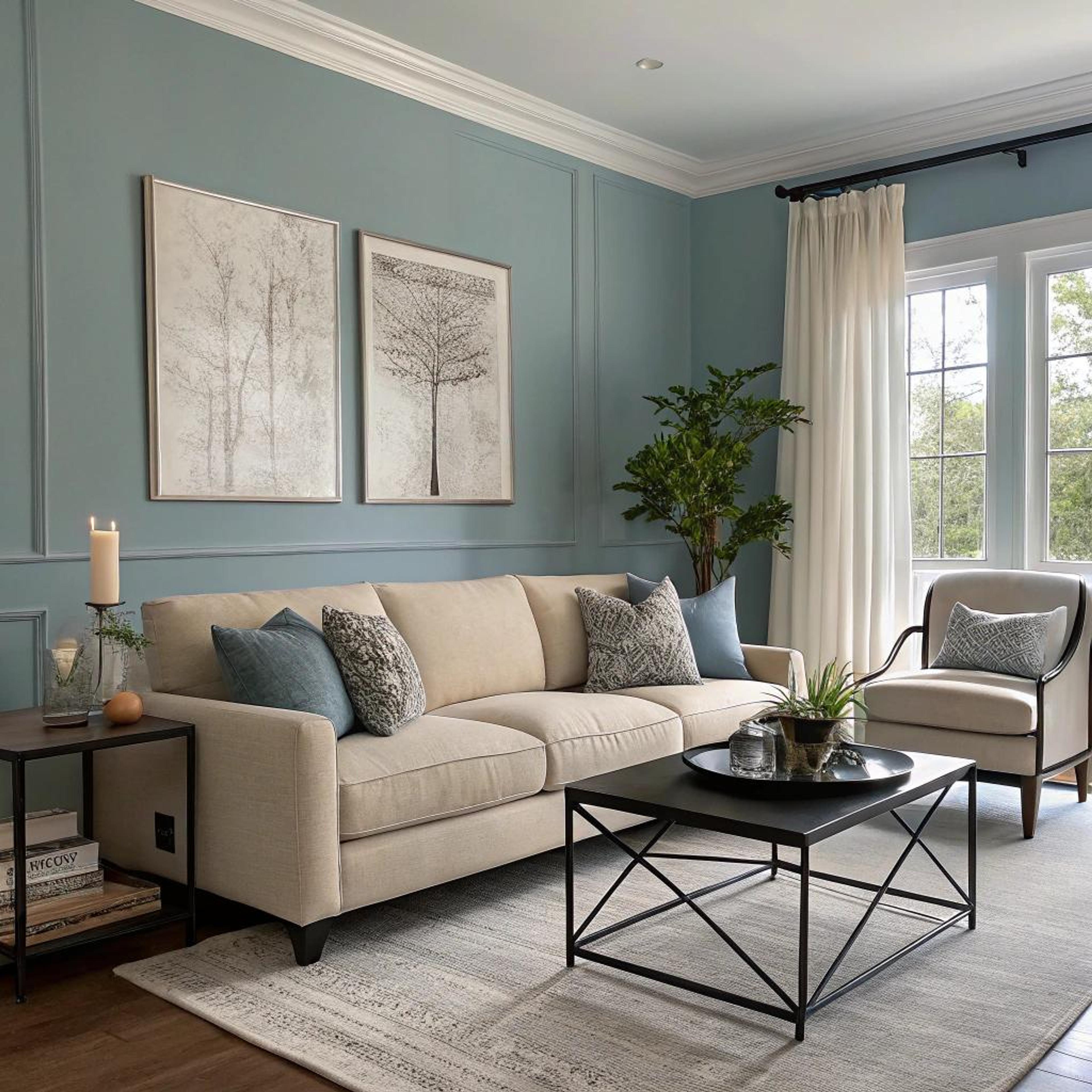 Rustgevend blauw als basis