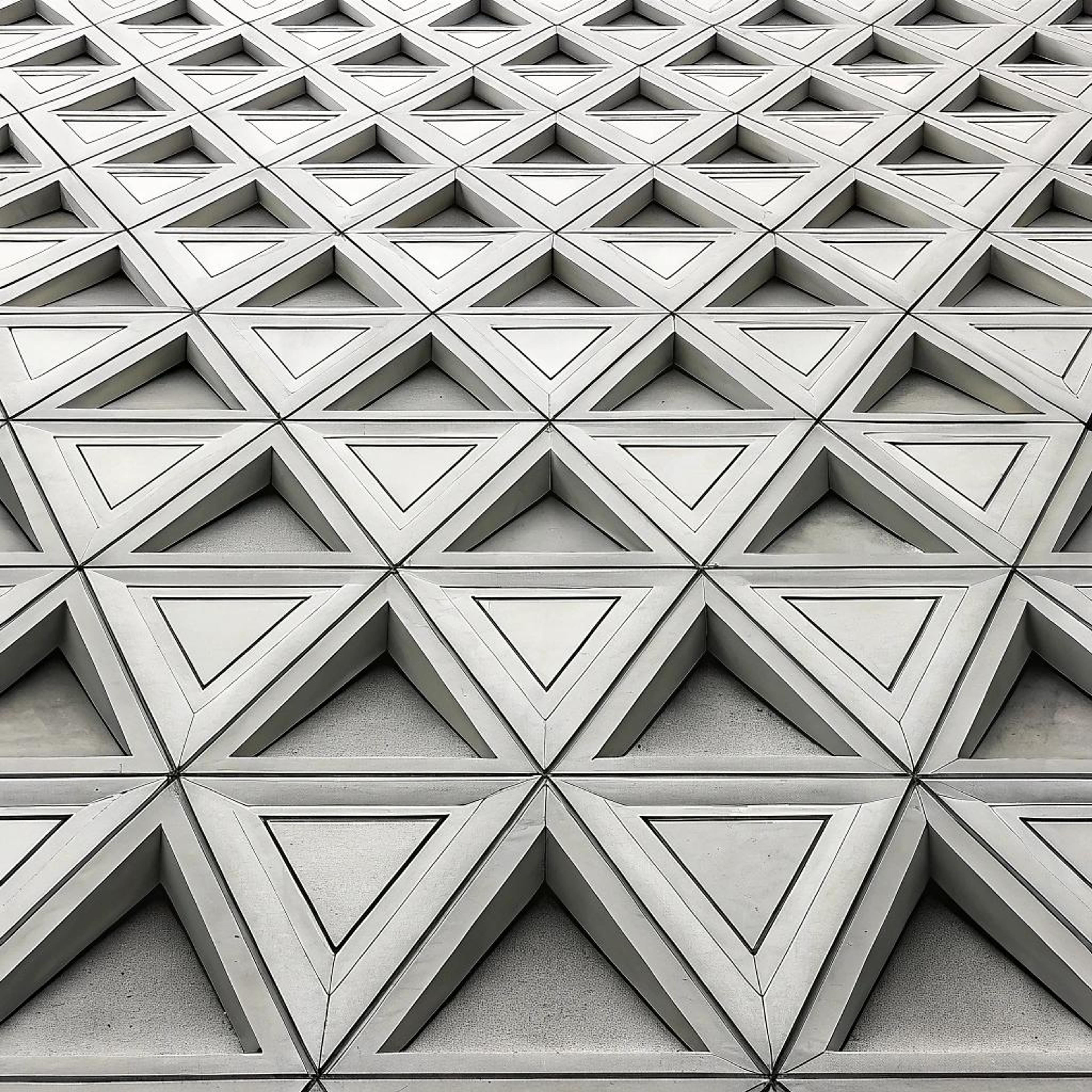 Dieptewand met chevron effect