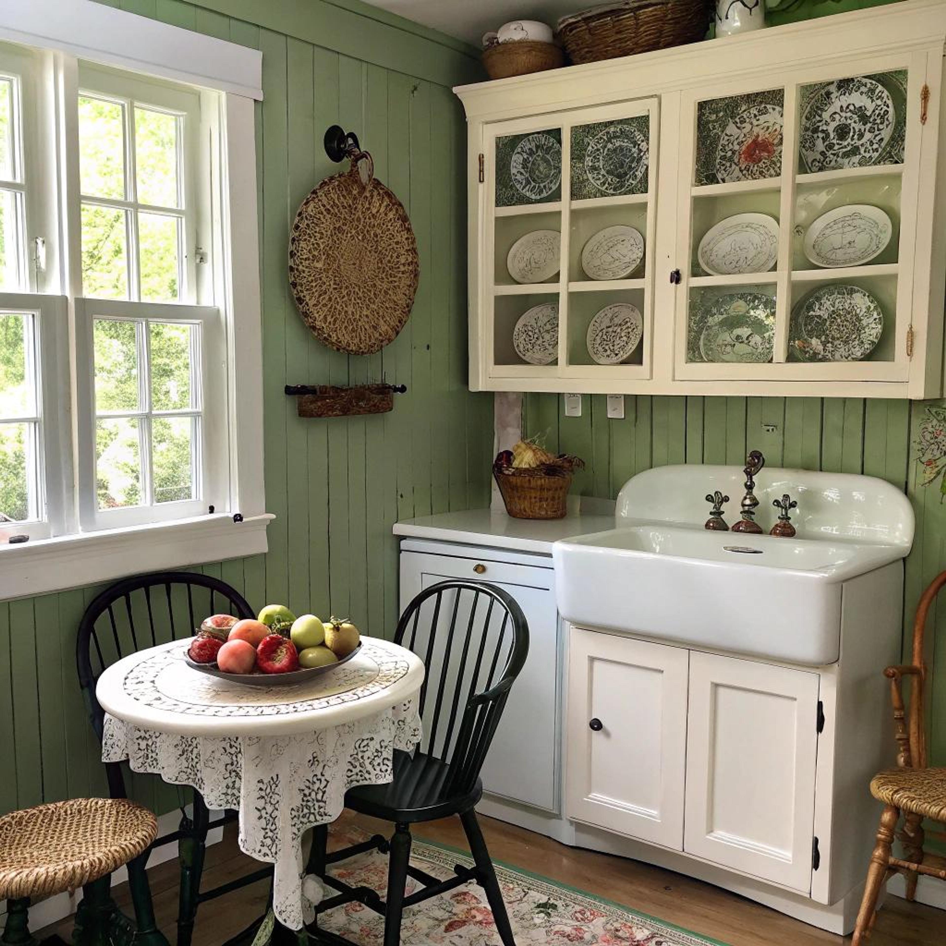 Groene muren met vlechtaccenten